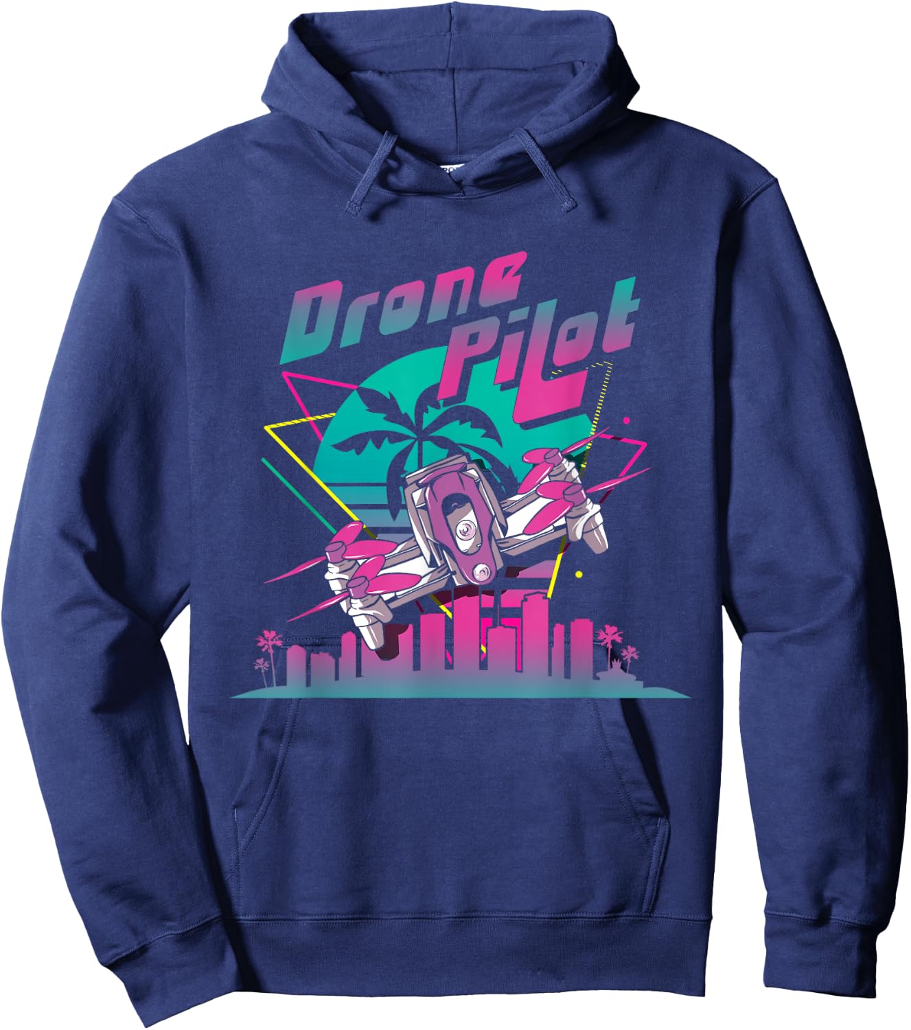 Retro Vintage Funny Drone Pilot Hoodie - Hoodie | Navy