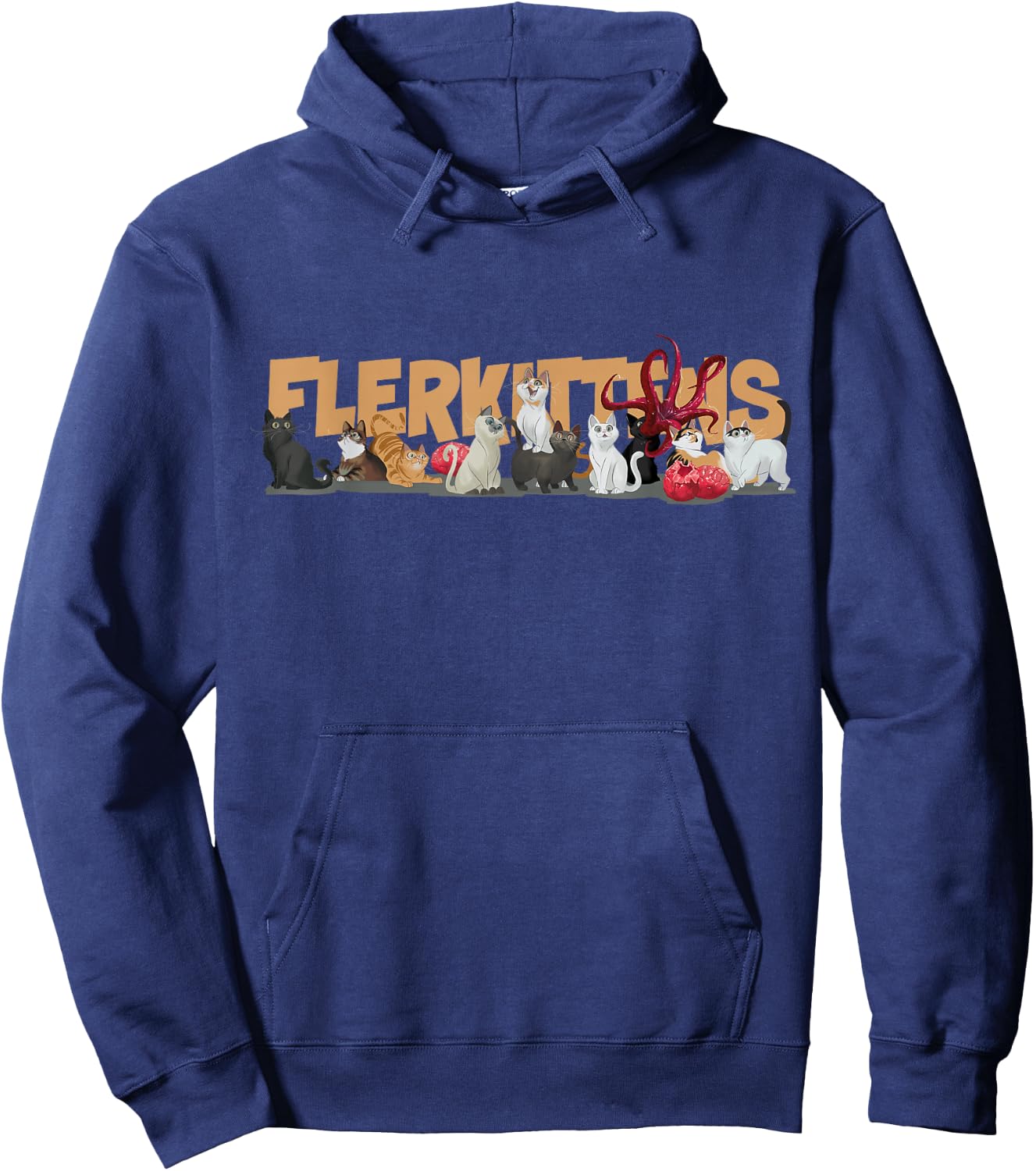 Marvel Studios The Marvels Flerken Goose’s Flerkittens Cute Hoodie - Hoodie | Navy