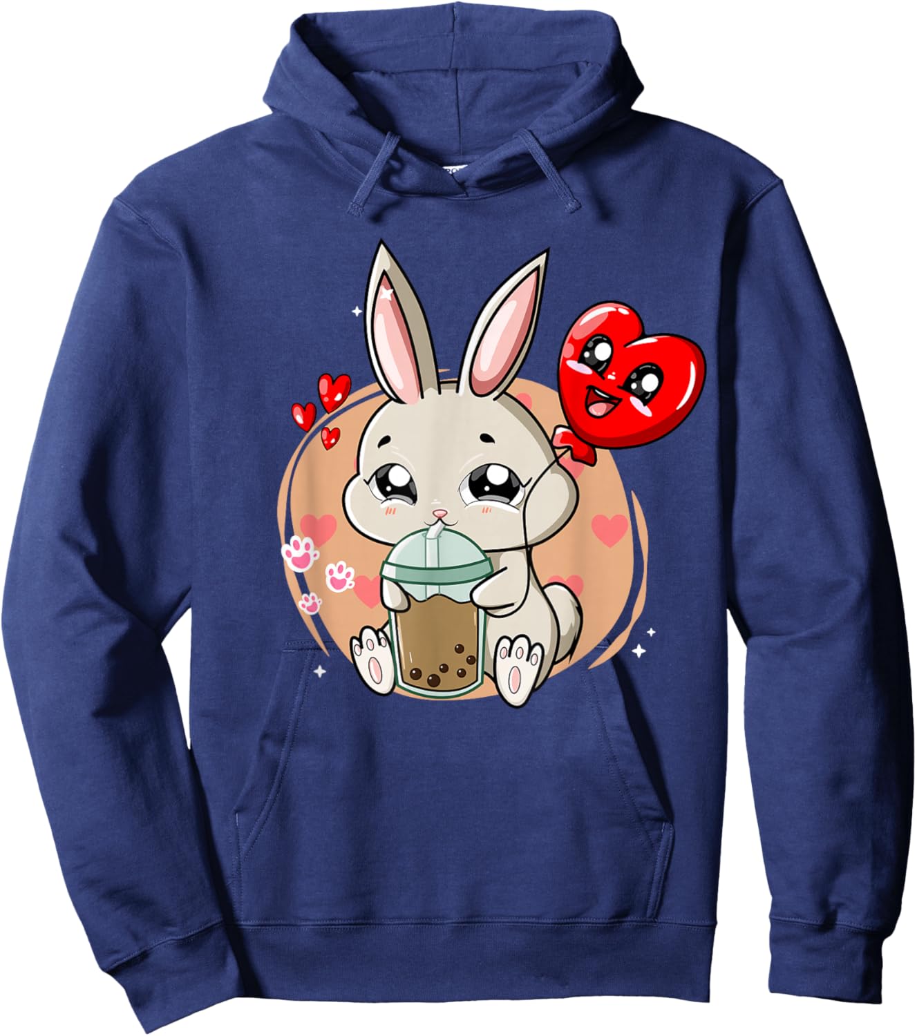 Anime Kawaii Bubble Tea Rabbit Boba Tea Usagi Hoodie - Hoodie | Navy