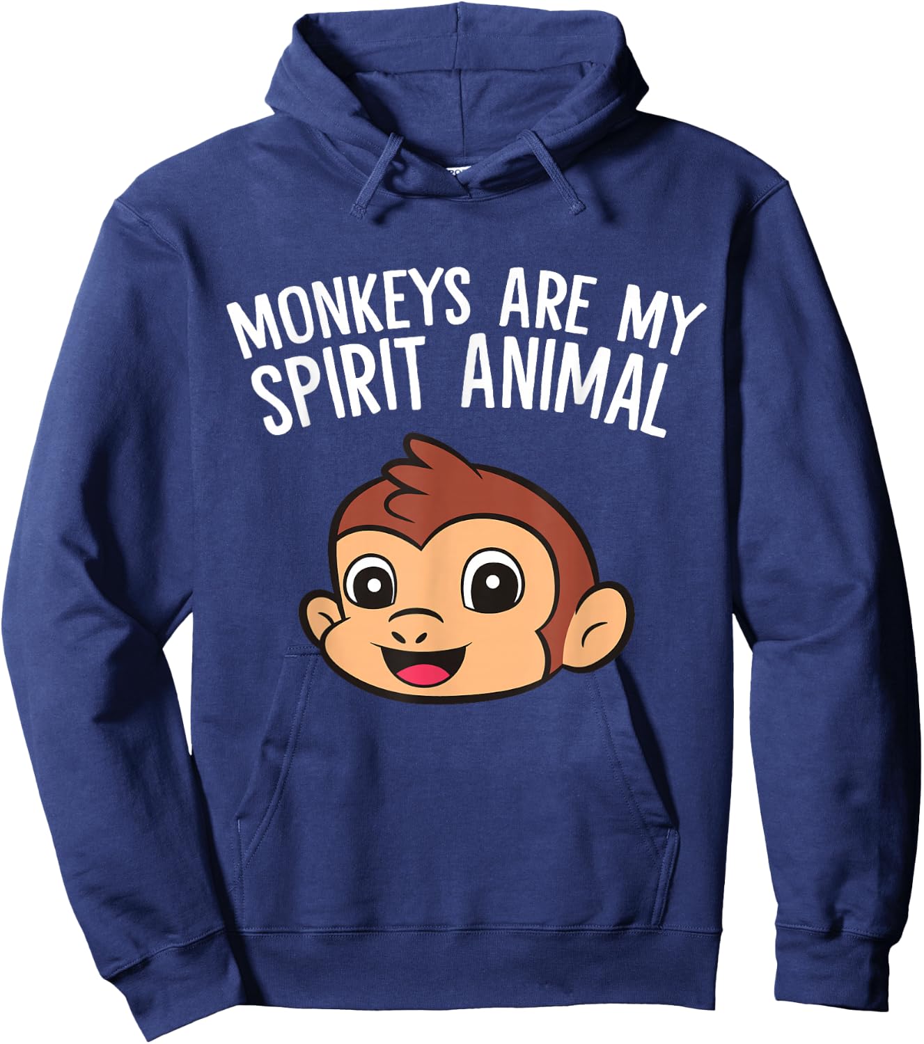 Funny Monkey Lover Monkeys Are My Spirit Animal Hoodie - Hoodie | Navy