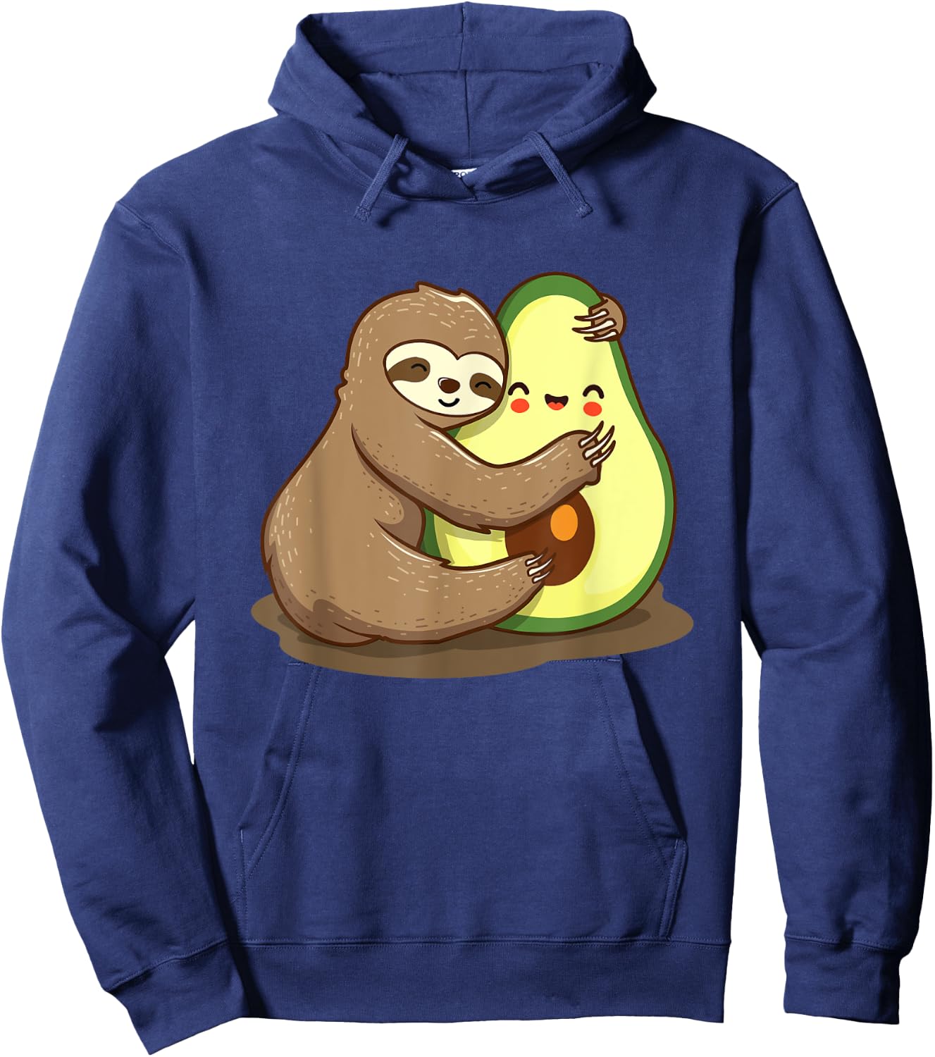 Hugging Sloth And Avocado - Zookeeper Nature Animal Lover Hoodie - Hoodie | Navy