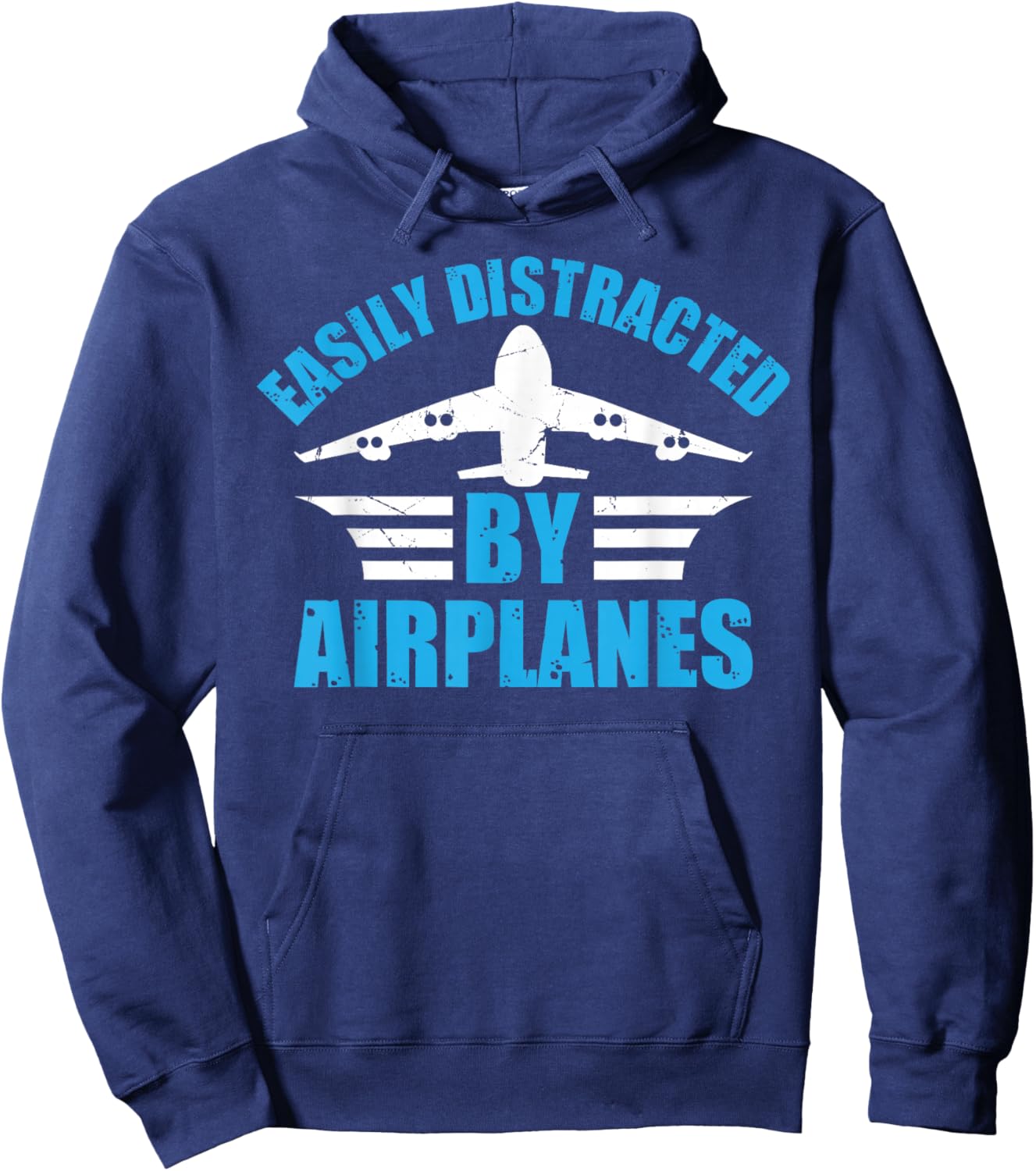 Aircraft Pilot Plane Lover - Easily Distracted by Airplanes Hoodie - Hoodie | Navy