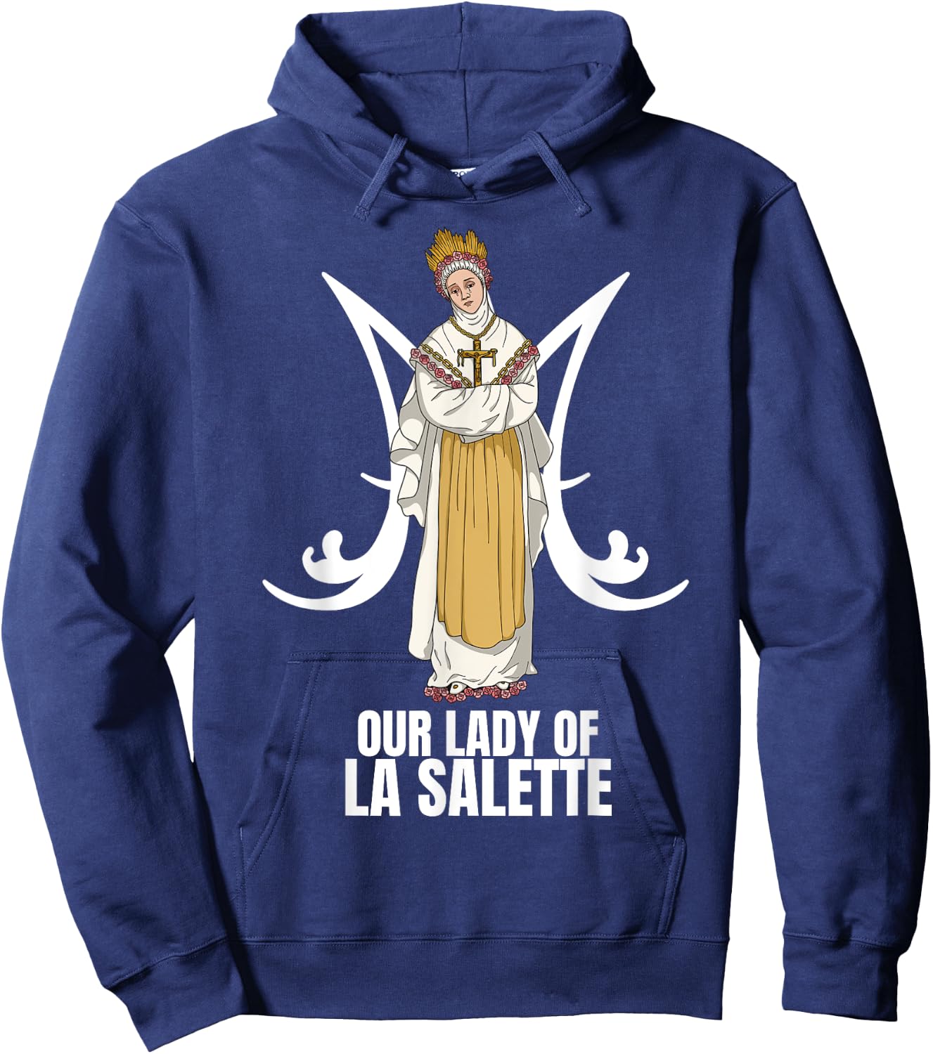 Our Lady Of La Salette Marian Catholic Hoodie - Hoodie | Navy