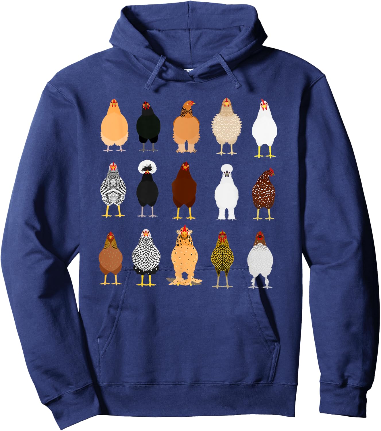 In My Chicken Mom Era, Chicken Lady, Chickens Front And Back Hoodie - Hoodie | Navy