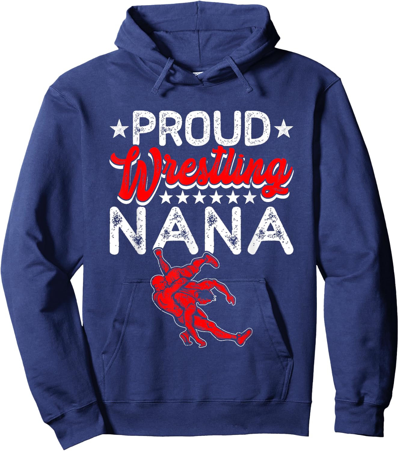 Proud Wrestling Nana Mother's Day Sport Lover Mama Mom Hoodie - Hoodie | Navy