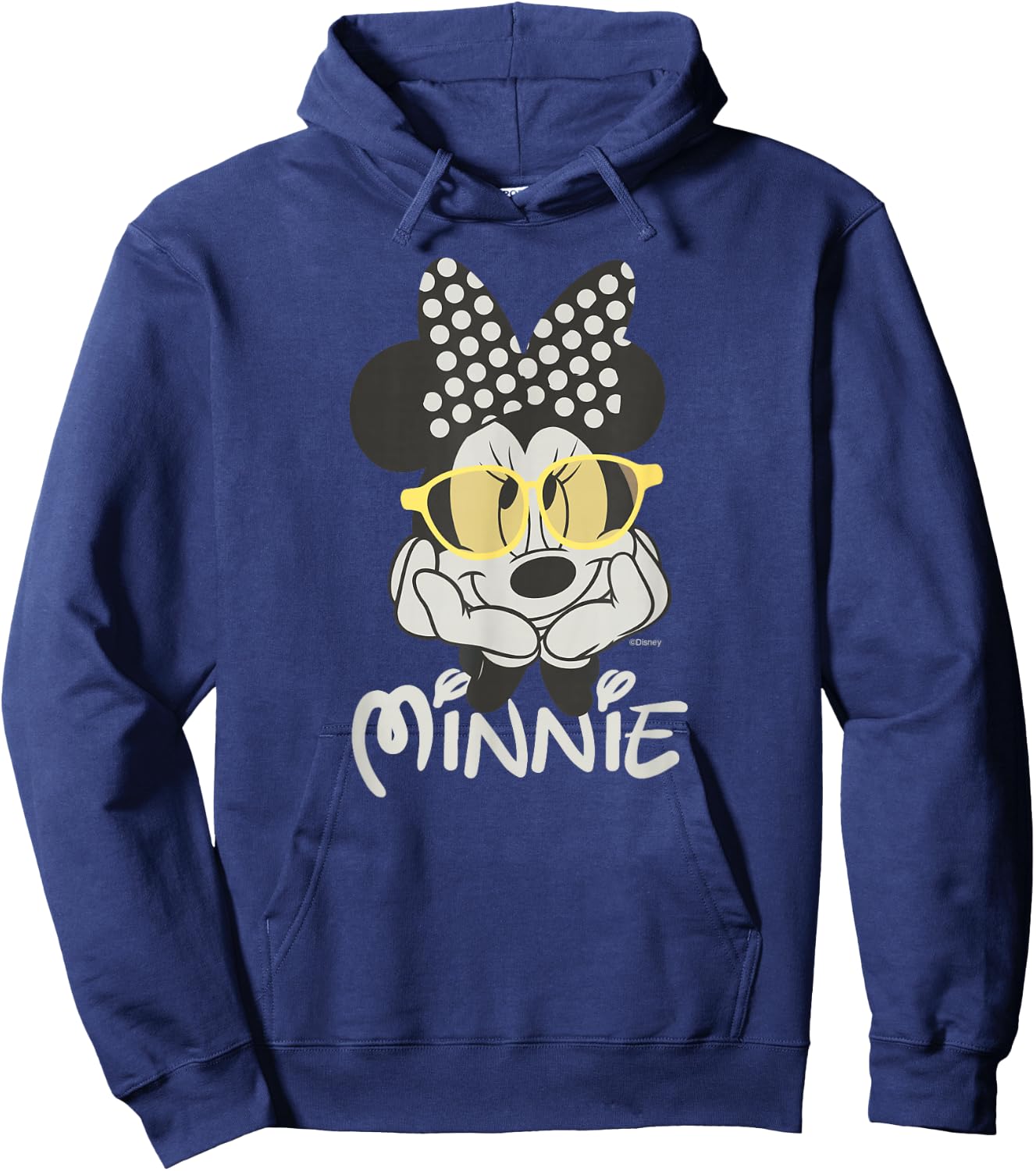 Disney Minnie Mouse in Black & White Polka Dot Day Vintage Hoodie - Hoodie | Navy