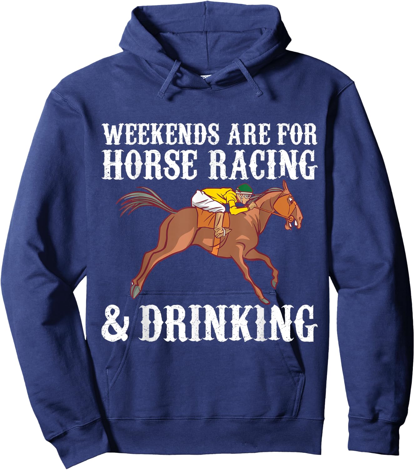 Funny horse racing jockey Hoodie - Hoodie | Navy