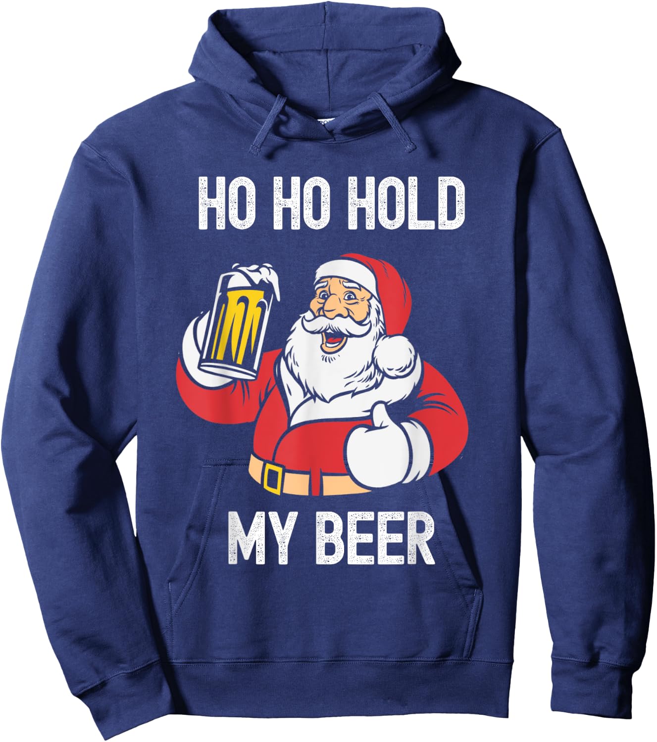 Christmas In July Ho Ho Hold My Beer Santa Summer Women Men Hoodie - Hoodie | Navy