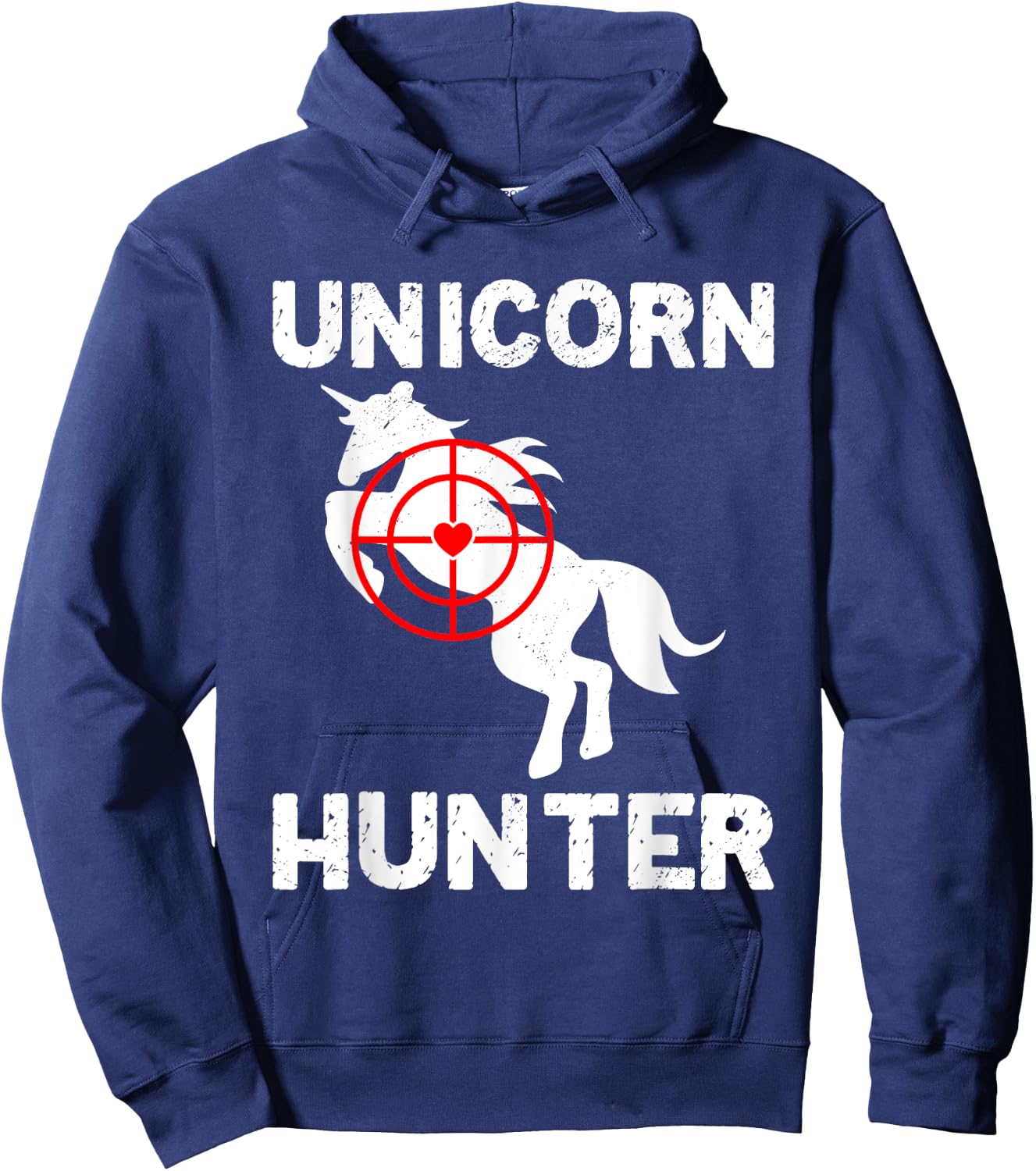 Halloween Unicorn Hunter Scary Unicorn Horse Hunting Hoodie - Hoodie | Navy