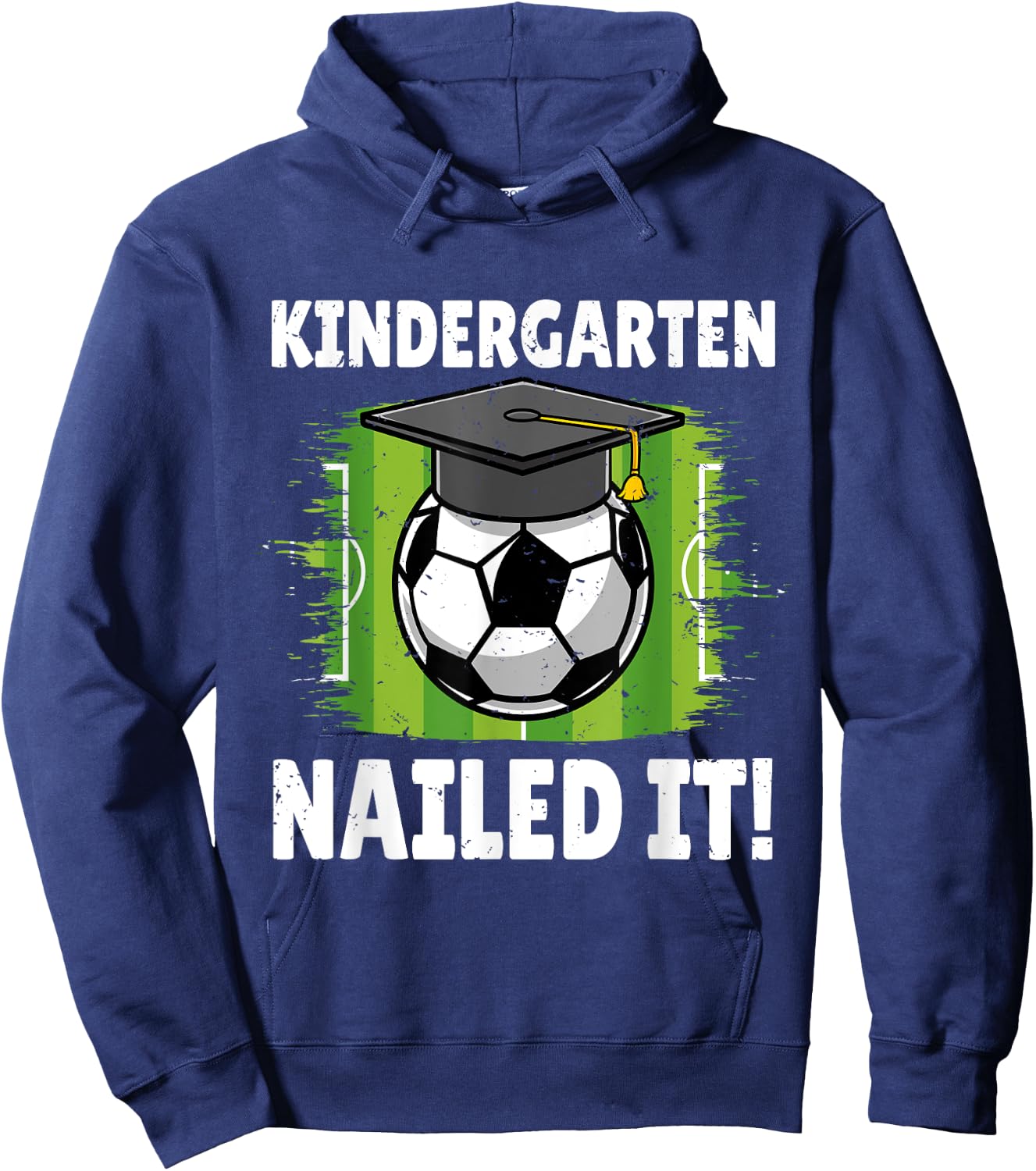 Kindergarten Nailed It Soccer Player Graduation Boys Girls Hoodie - Hoodie | Navy