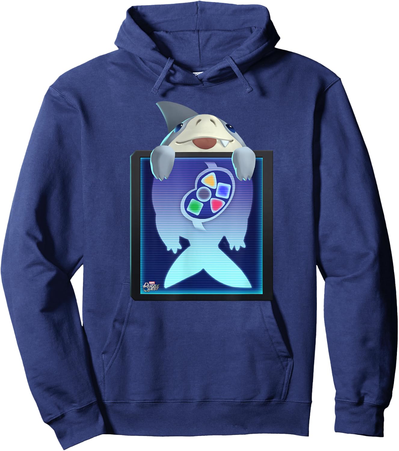 Marvel Puzzle Quest Jeffrey Land Shark Jeff! Don’t Eat That! Hoodie - Hoodie | Navy