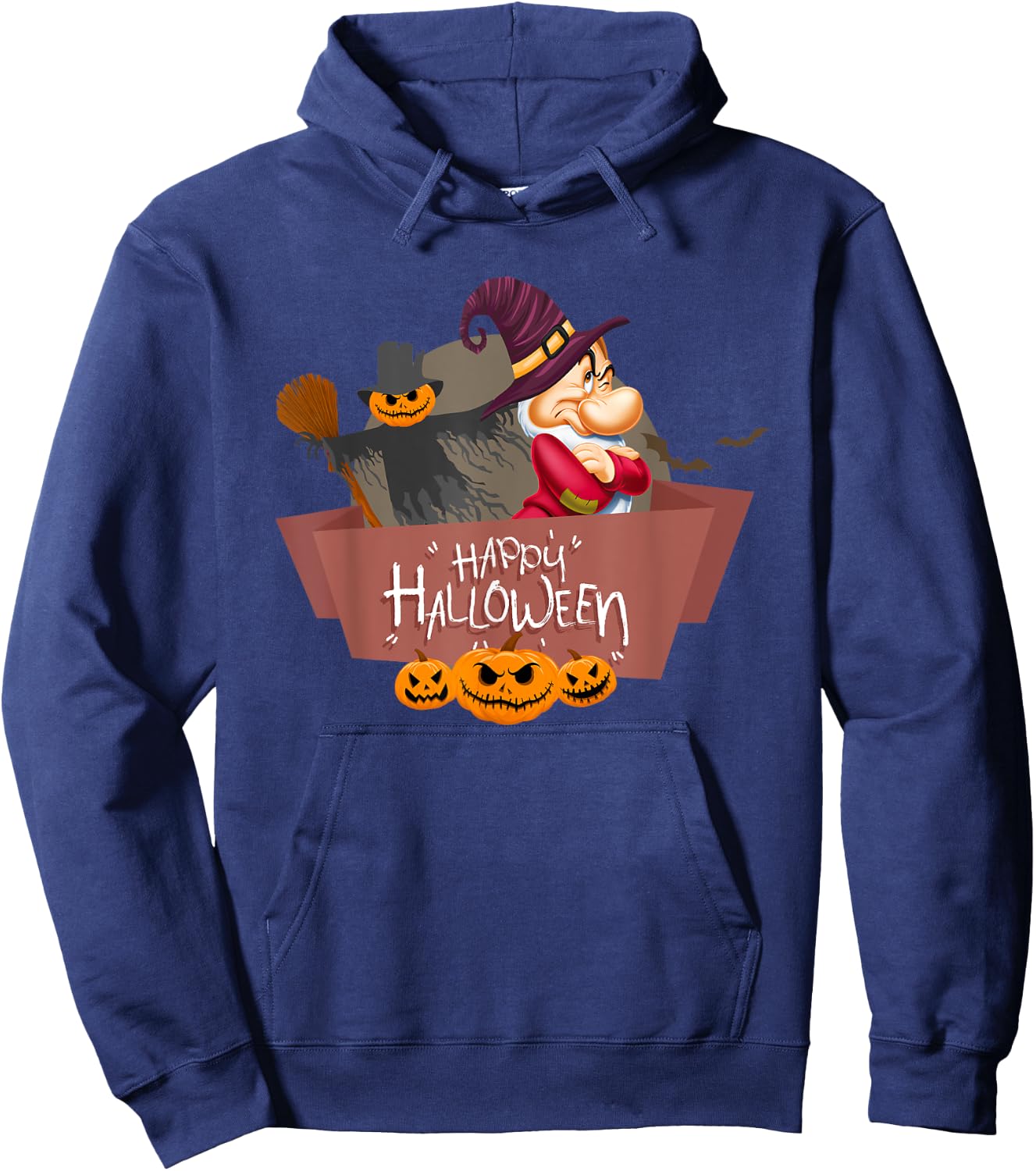 Grumpy Happy Halloween Hoodie - Hoodie | Navy