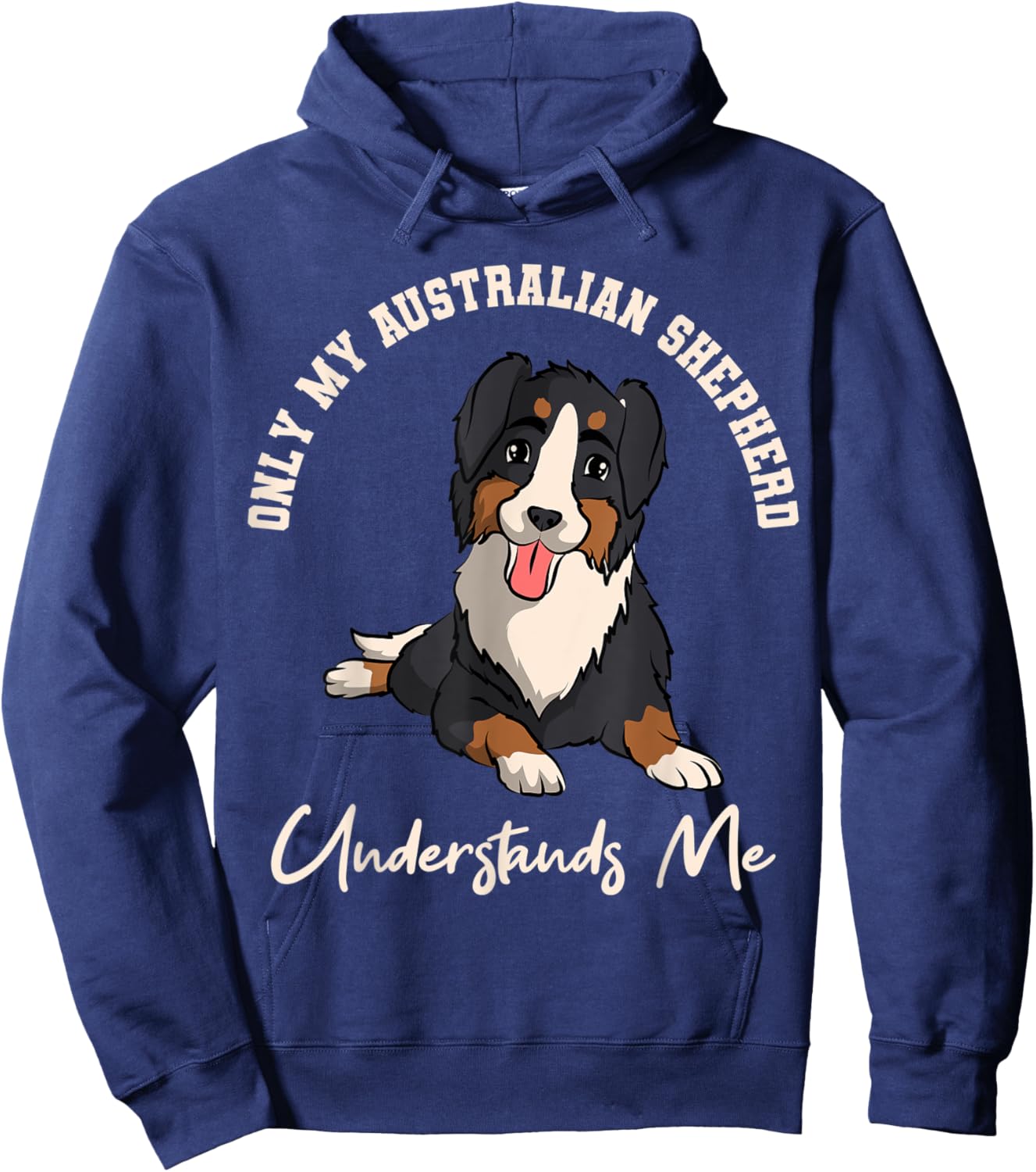 Australian Shepherd Aussie Herding Dog Breed Fur Parent Hoodie - Hoodie | Navy