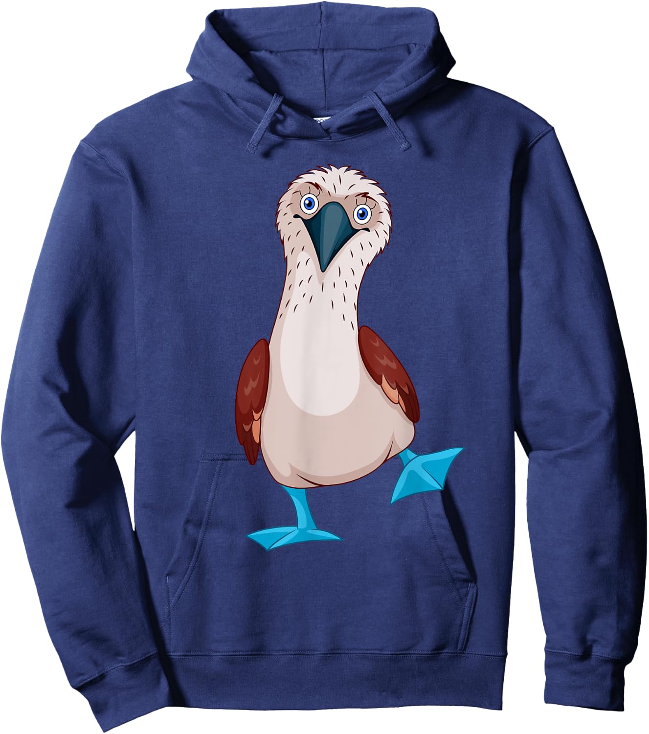 Dancing Booby Blue-Footed Booby Sea Bird Blue Feet Drawing Hoodie - Hoodie | Navy