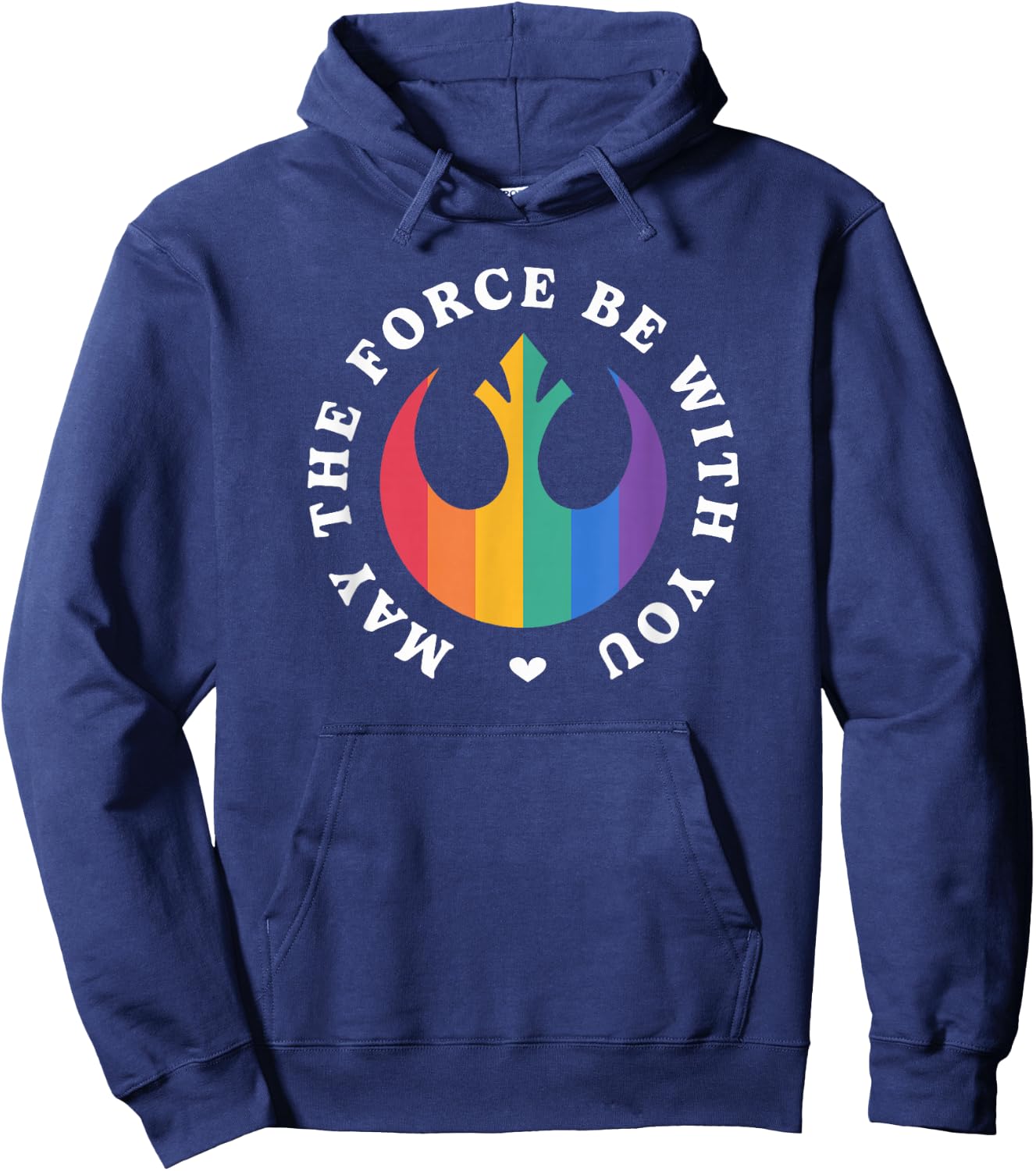Star Wars Jedi Rainbow May The Force Be With You Logo Hoodie - Hoodie | Navy