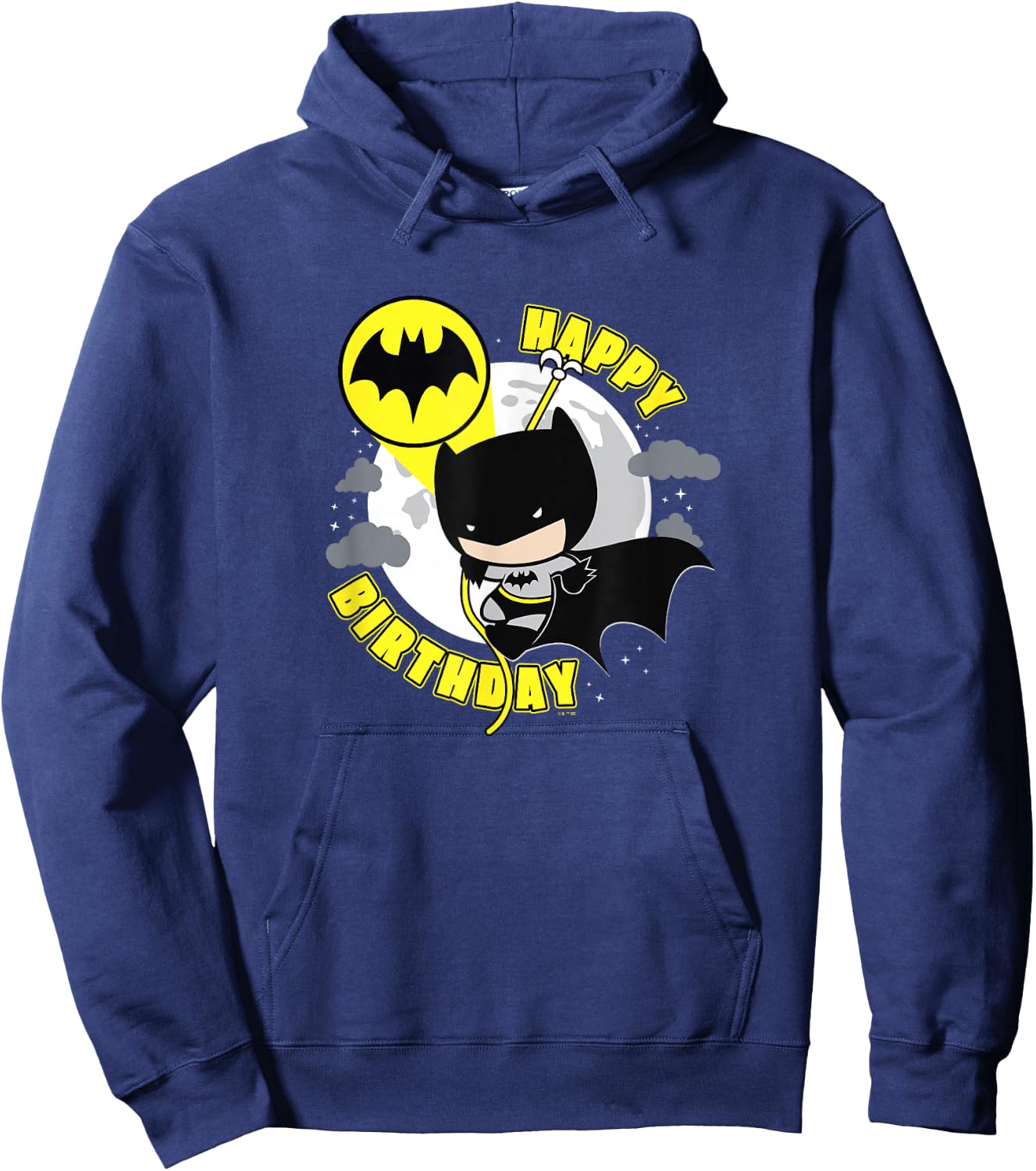 DC Comics Justice League Happy Birthday Chibi Batman Hoodie - Hoodie | Navy