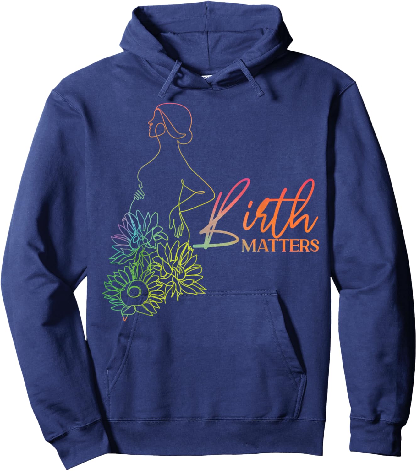 LD Labour And Delivery Nurse Midwife Birth Worker Doula Hoodie - Hoodie | Navy
