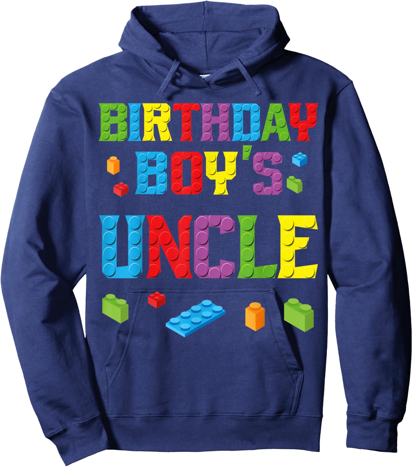 Master Builder Birthday Boy's Uncle Building Bricks Blocks Hoodie - Hoodie | Navy