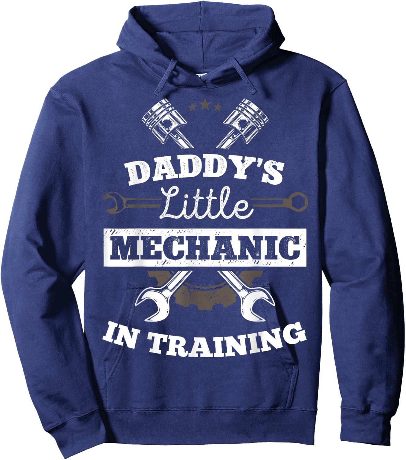 Daddy's Little Mechanic In Training Auto Repairman Dad Hoodie - Hoodie | Navy