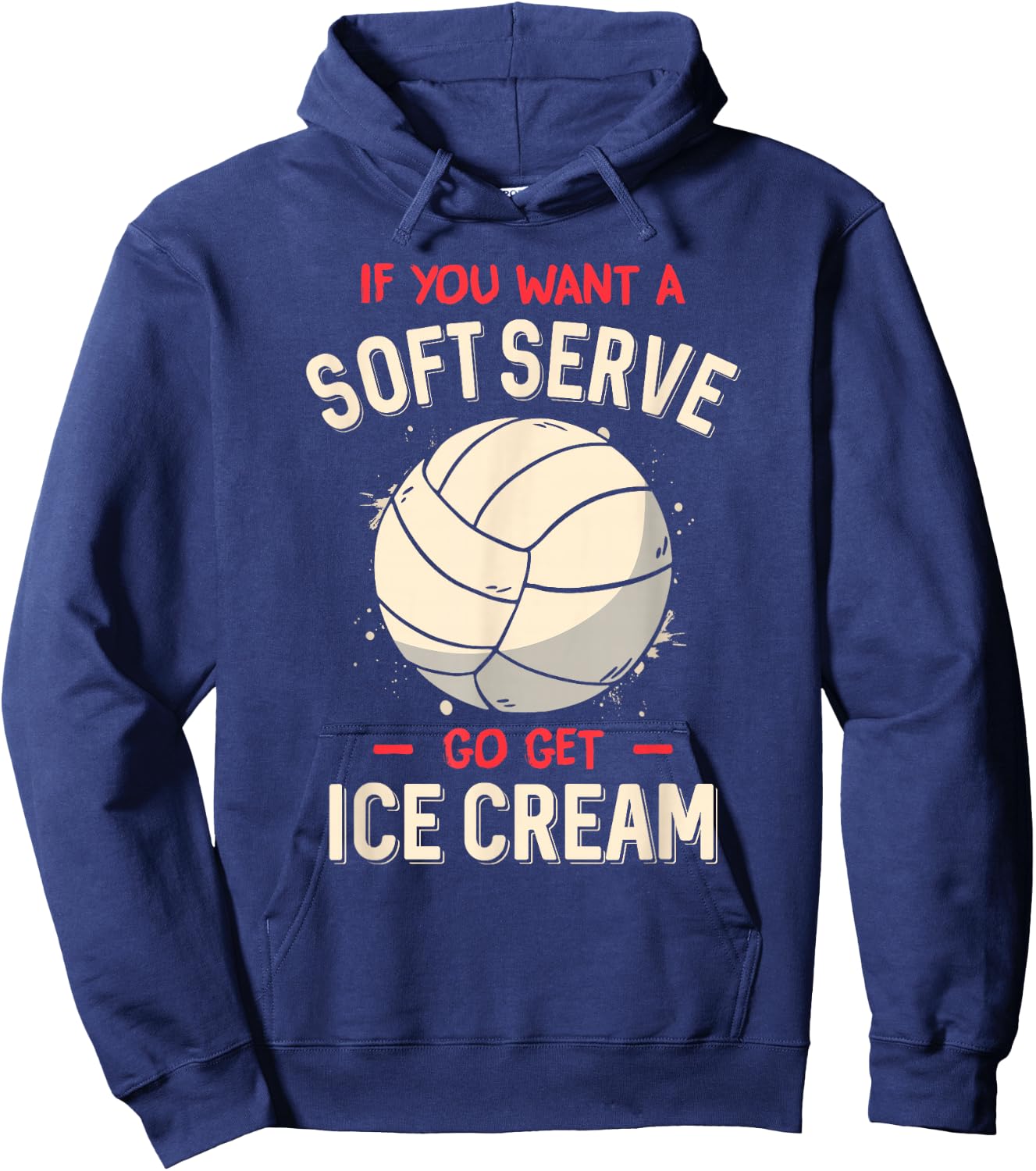 Funny Volleyball Shirt For Girls Teens Women Kids Hoodie - Hoodie | Navy