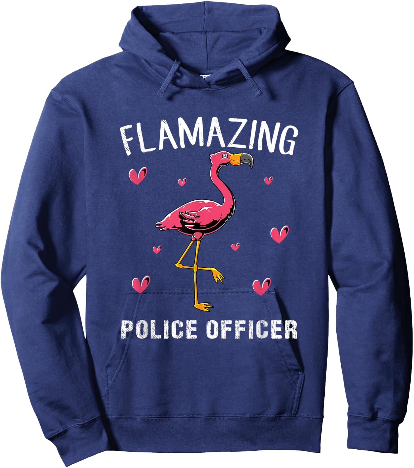 Pink Flamingo POLICE OFFICER Hoodie - Hoodie | Navy