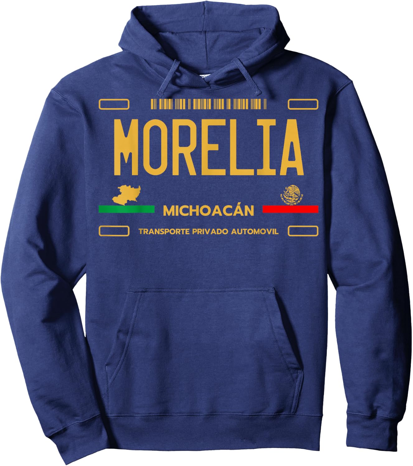 Morelia License Plate, Morelia Michoacan, Morelia Hoodie - Hoodie | Navy