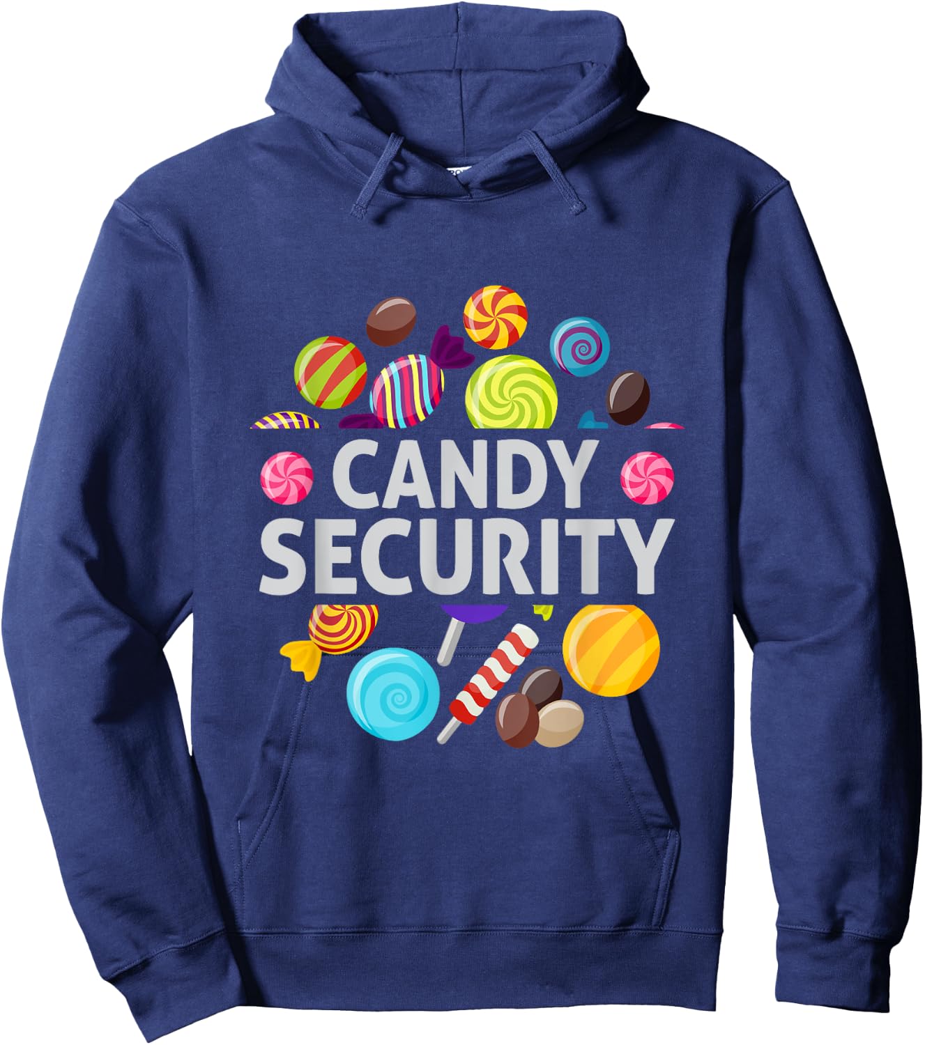 Candy Land Costumes Adult Candy Land Candy Security Hoodie - Hoodie | Navy