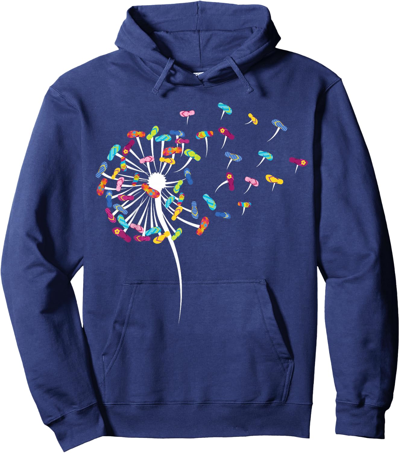 Dandelion Flip Flops Surfing Stuff for Beach Hoodie - Hoodie | Navy