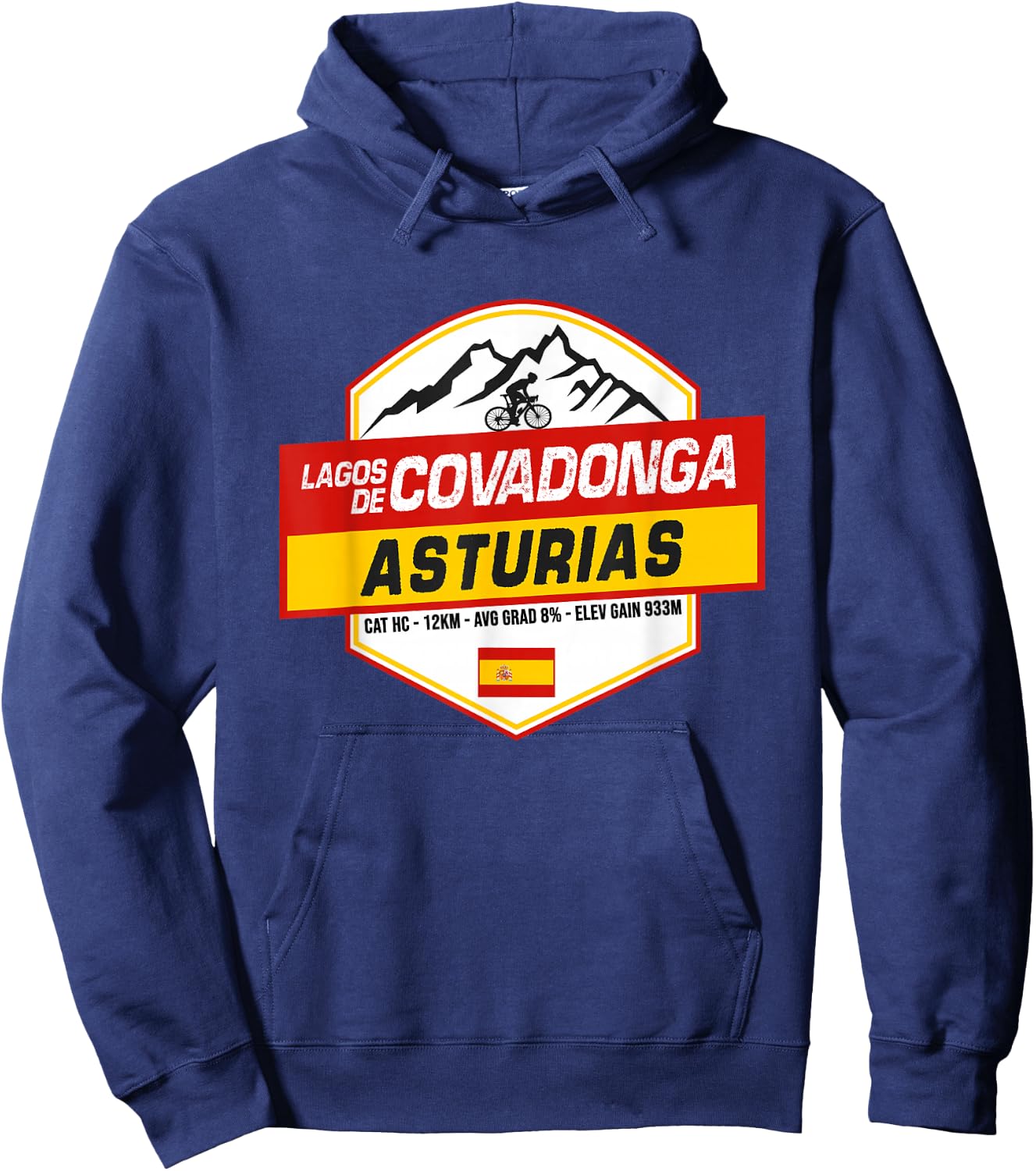 Lagos de Covadonga Cyclist Catalonia Spain Cycling Holiday Hoodie - Hoodie | Navy