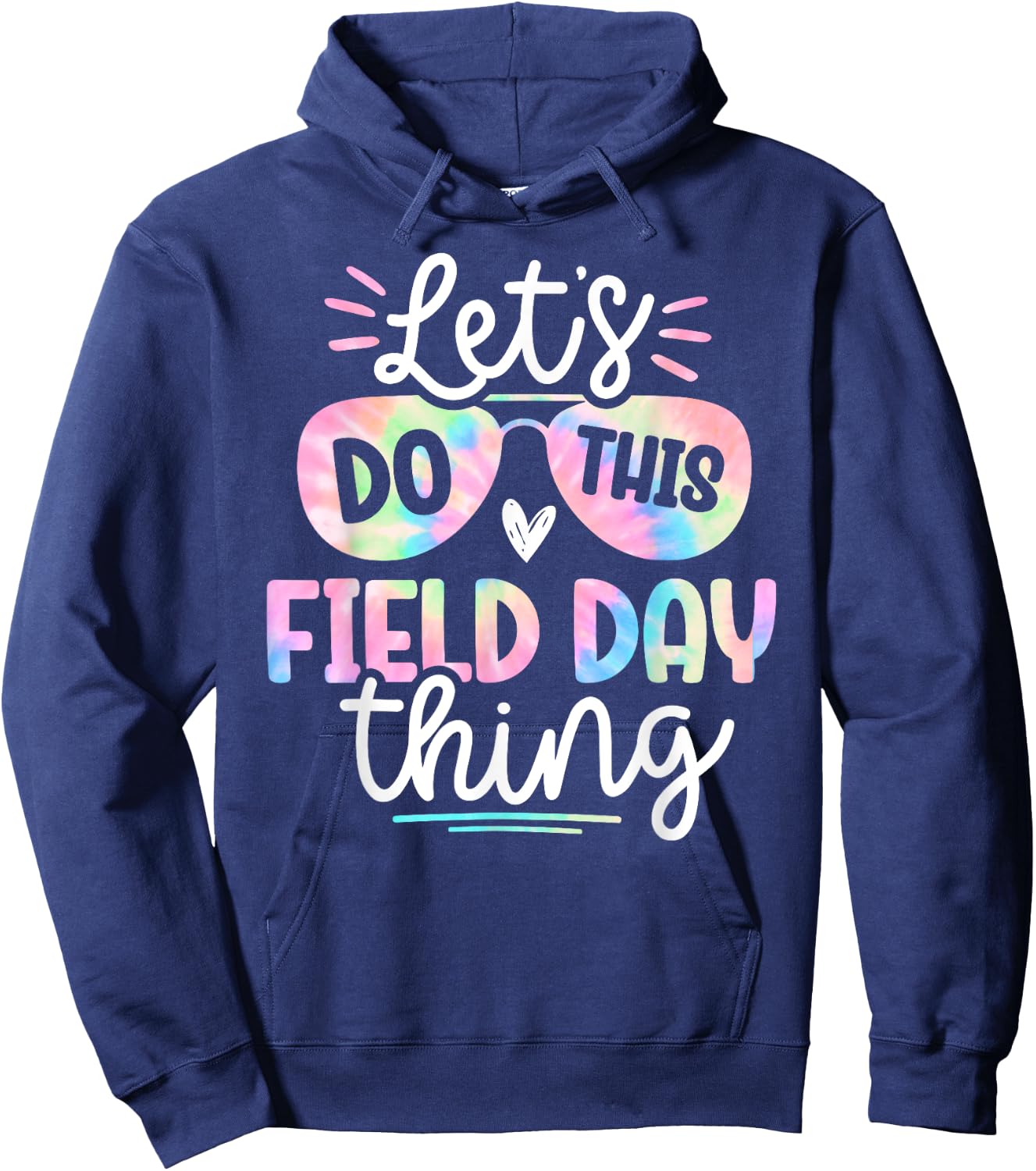 School Field Day Tie Dye Field Day teachers Kids Hoodie - Hoodie | Navy