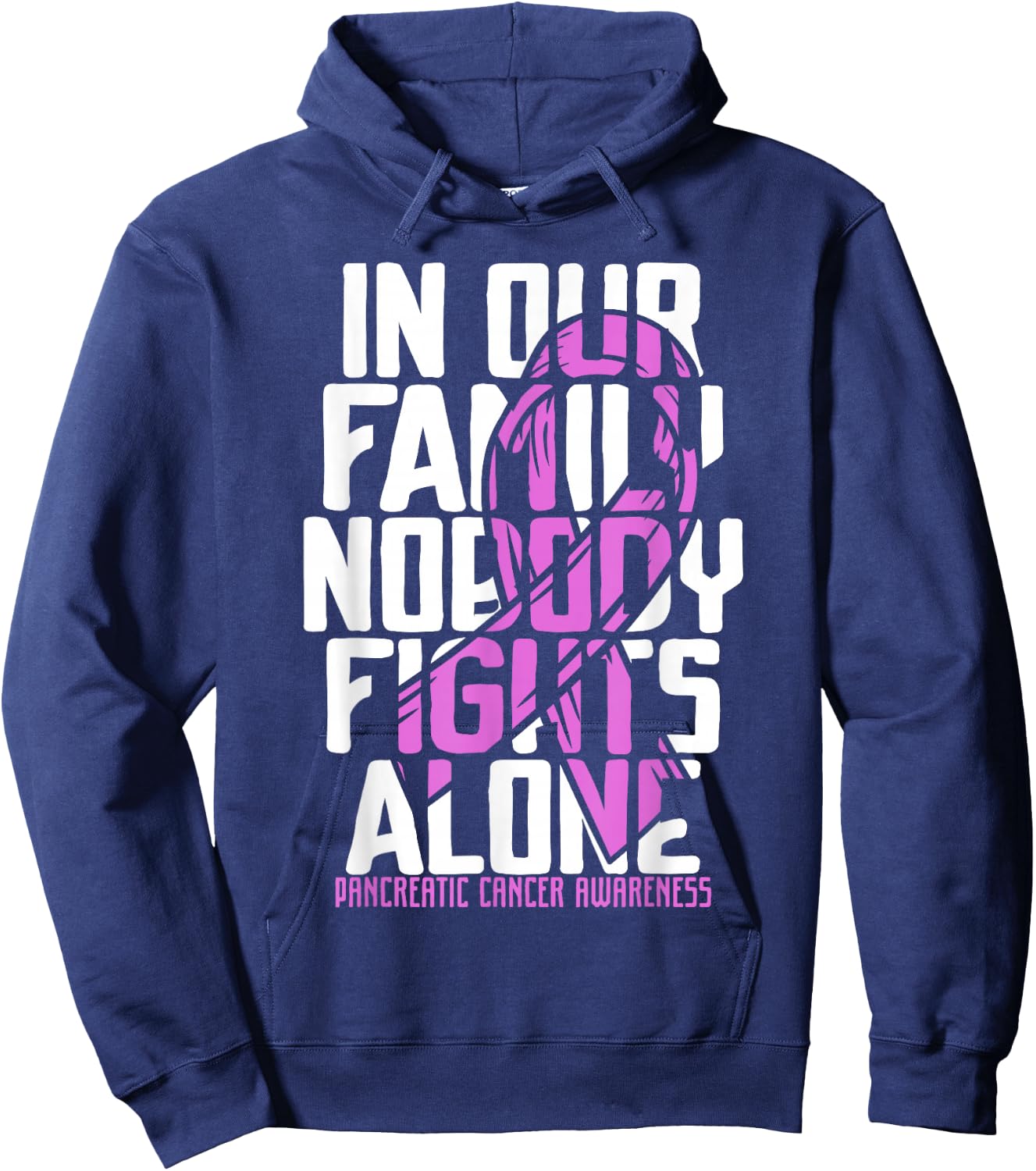 Pancreatic Cancer Support Family Pancreatic Cancer Awareness Hoodie - Hoodie | Navy