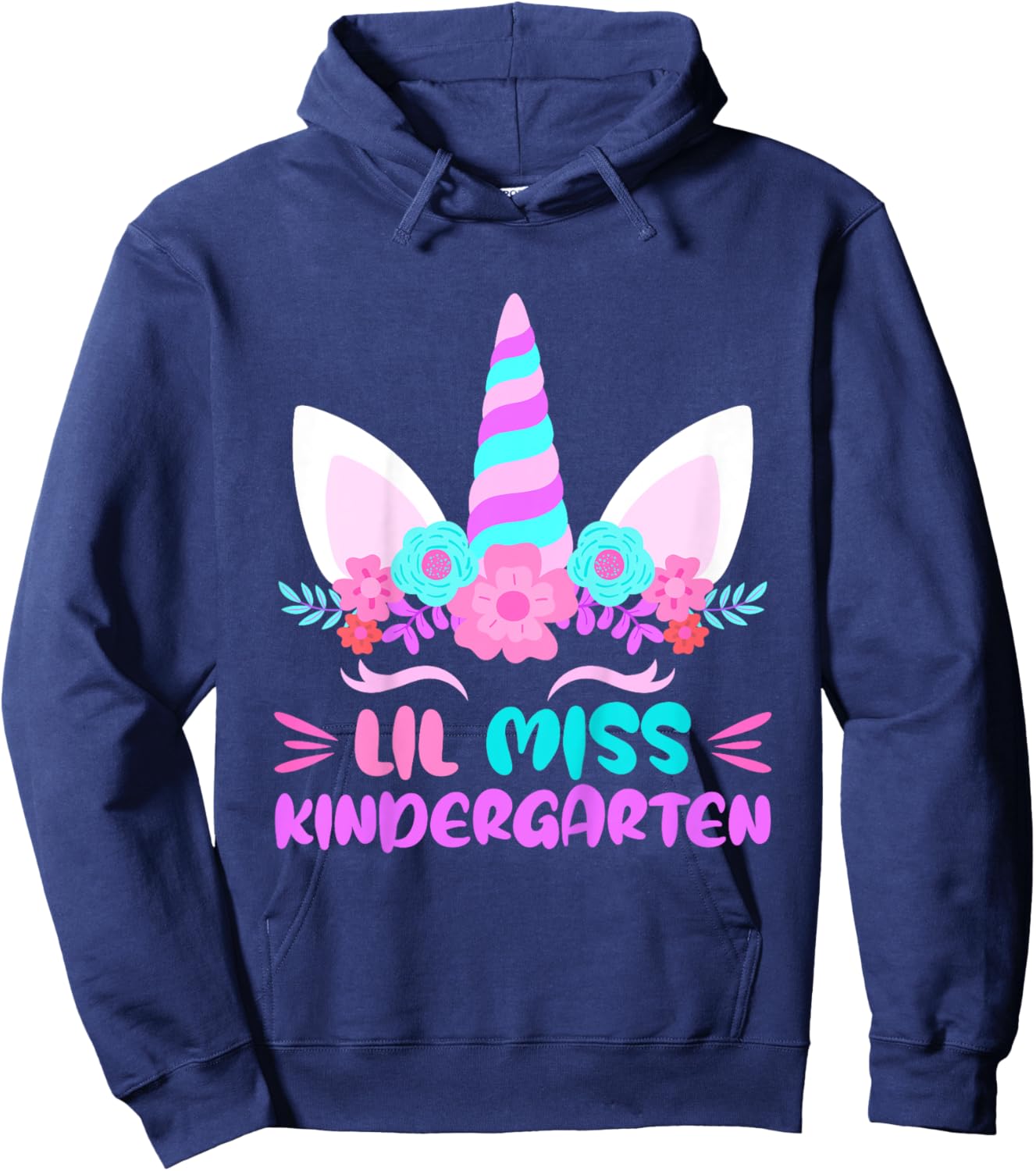 Lil Miss Kindergarten Girls First Day Of Kindergarten Hoodie - Hoodie | Navy