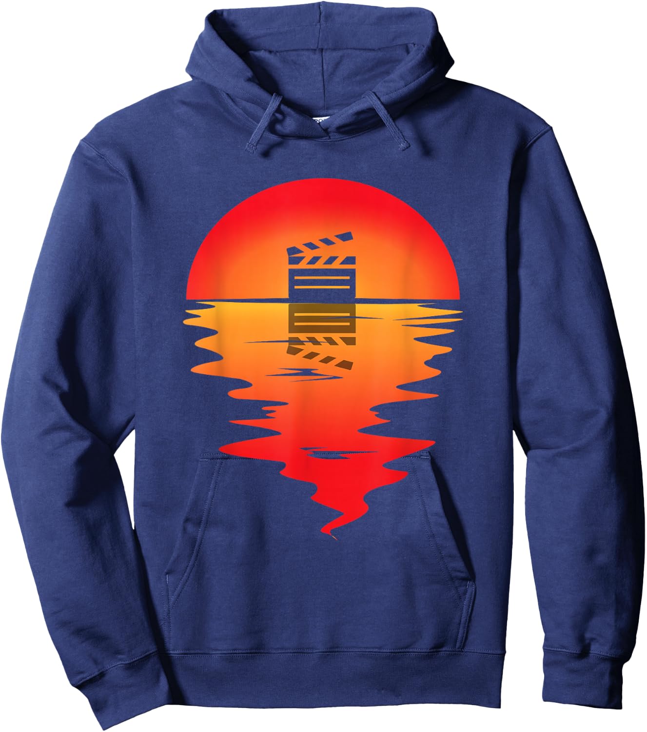 Filmmaker Sunset Clapboard Filmmaking Cinematographer Hoodie - Hoodie | Navy