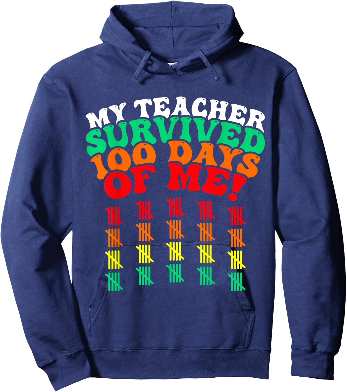 100 Days of School Kids 100th Day of School Costume Hoodie - Hoodie | Navy