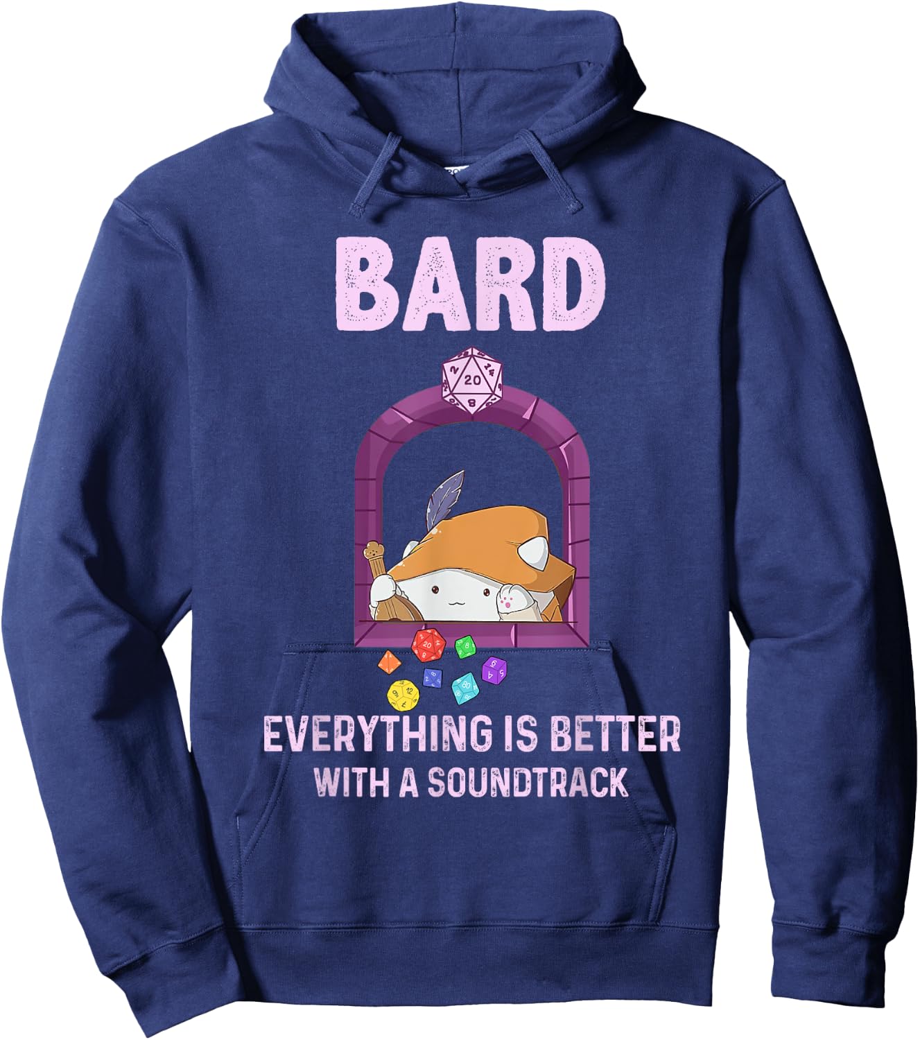 Bard Everything Is Better With A Soundtrack Hoodie - Hoodie | Navy
