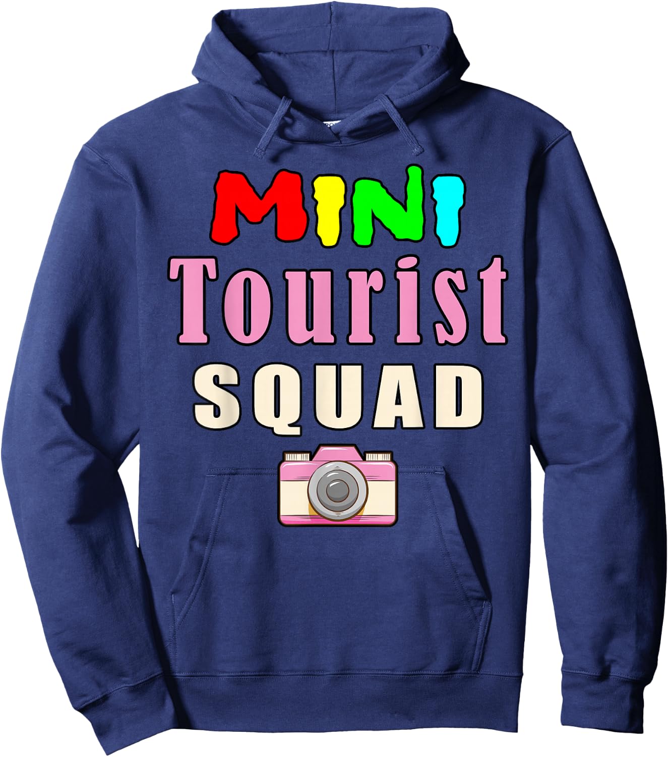 Mini Tourist Squad Camera Girl Souvenir Vacation Travel Hoodie - Hoodie | Navy