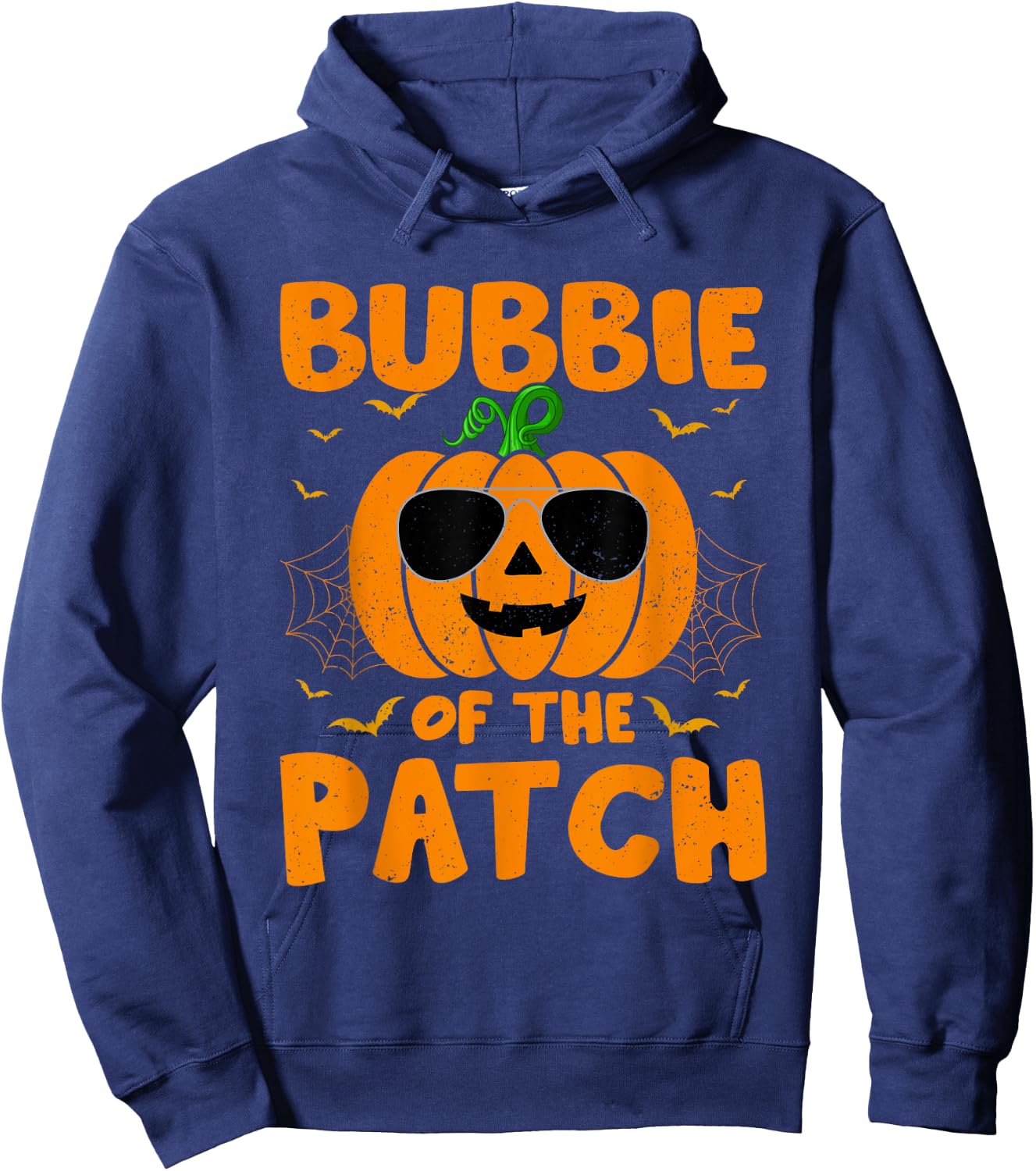 Pumpkin Bubbie Of The Patch Family Group Costume Halloween Hoodie - Hoodie | Navy
