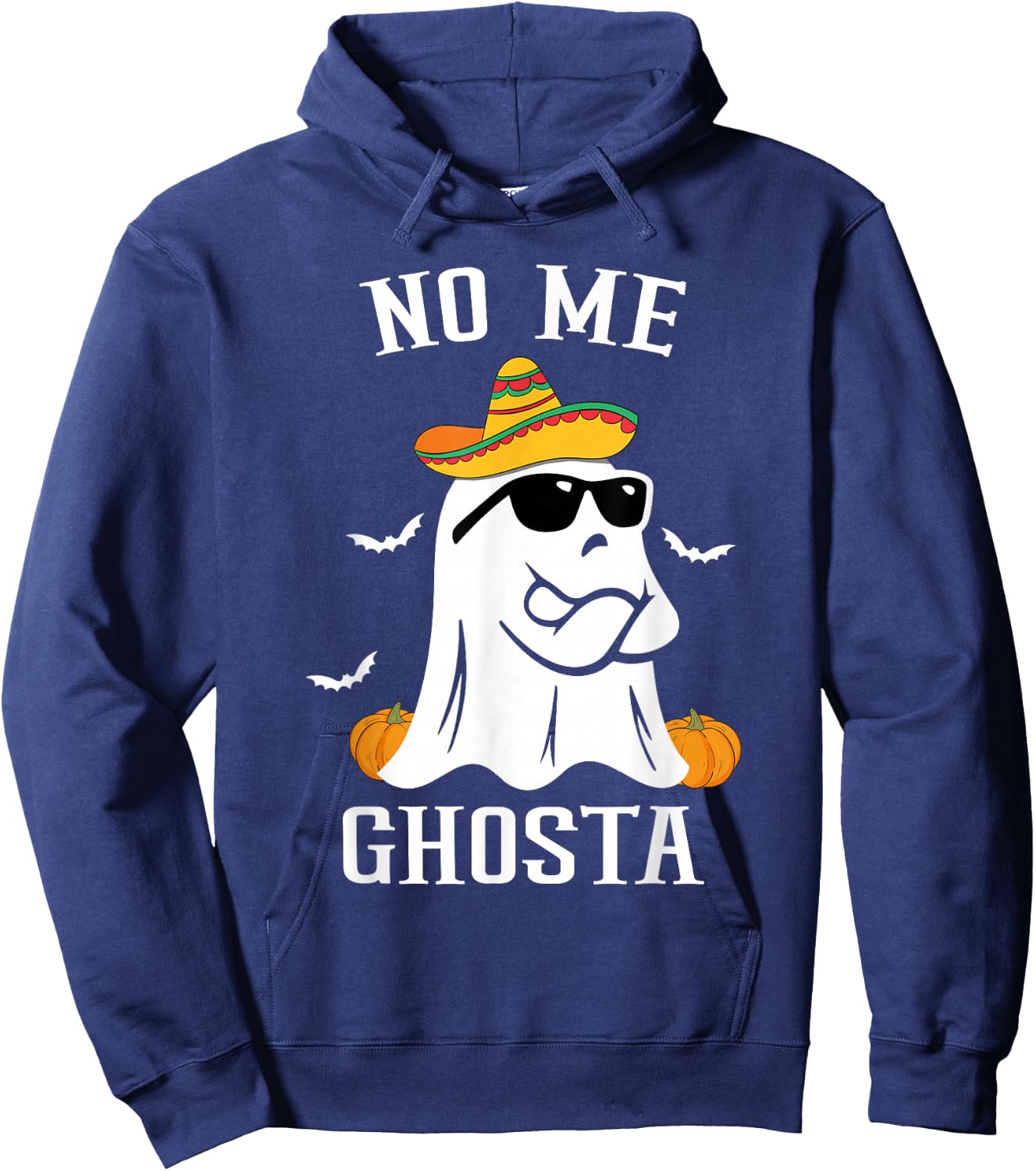 No Me Ghosta Funny Mexican Halloween Ghost Hoodie - Hoodie | Navy