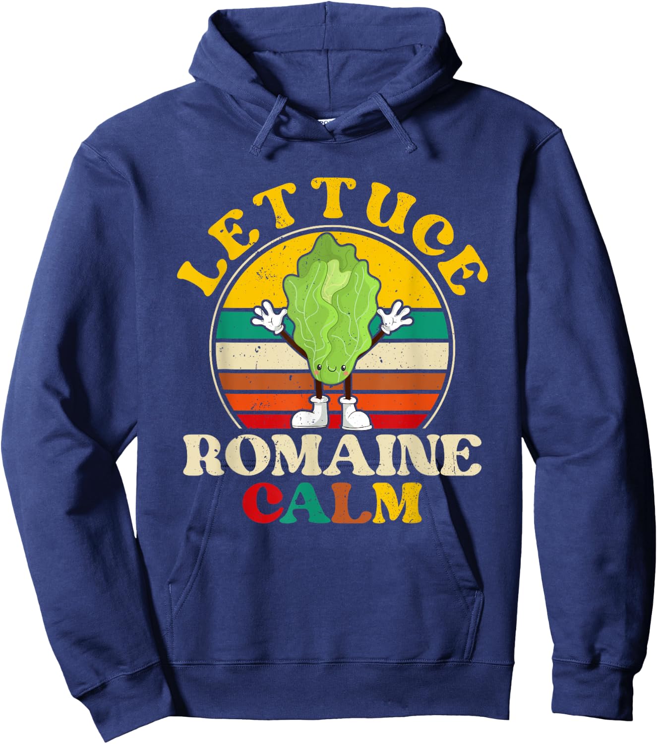 Vegan Lettuce Romaine Calm Vegetarian Funny Women Hoodie - Hoodie | Navy
