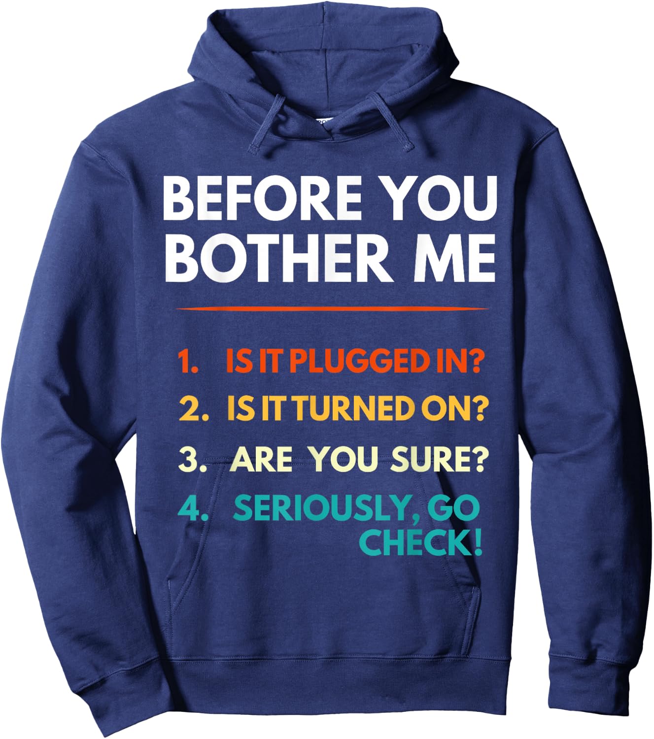 It Support Checklist Funny Office Computer Helpdesk Tech Guy Hoodie - Hoodie | Navy