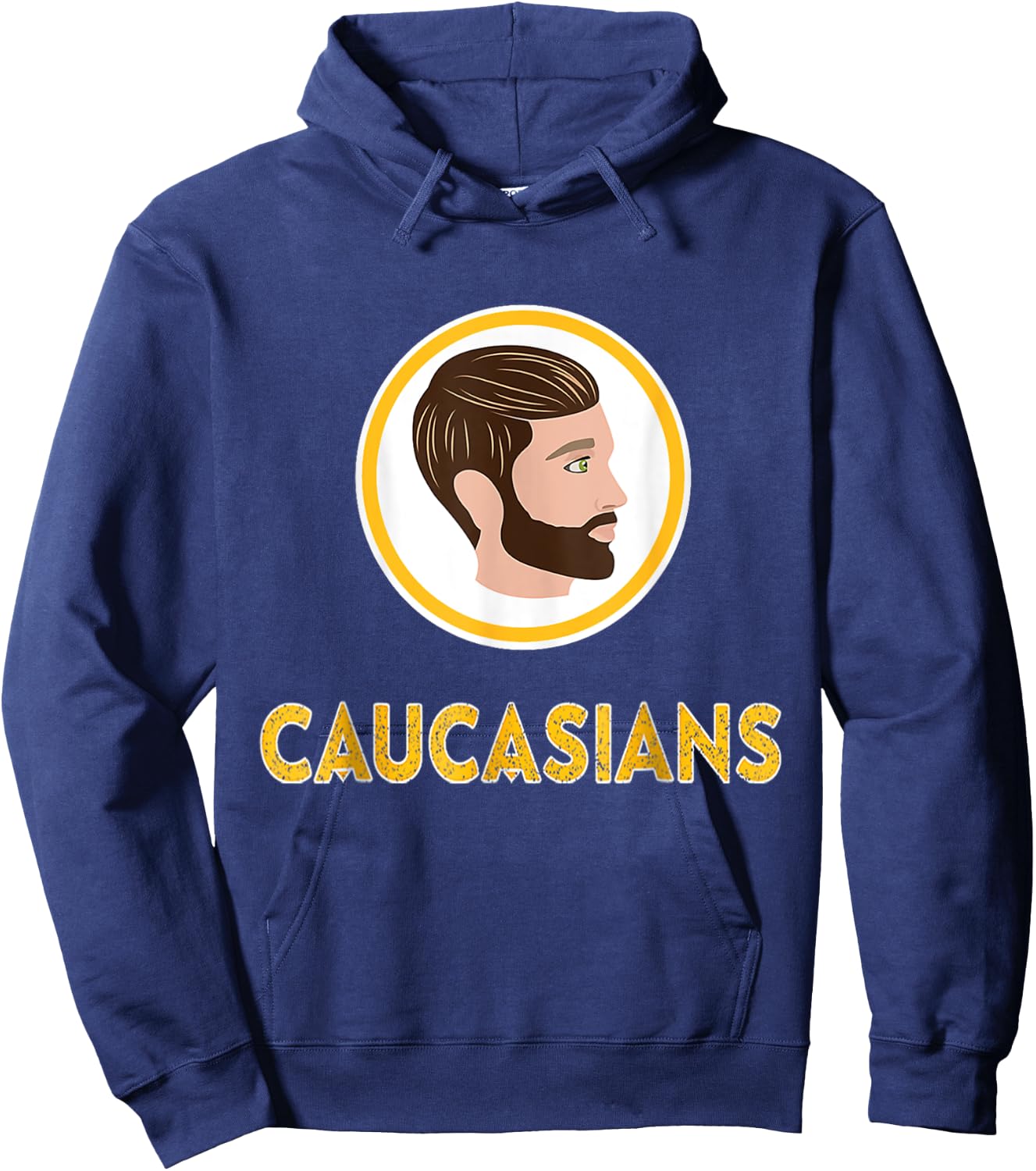 Caucasians Funny Vintage Caucasians Pride Hoodie - Hoodie | Navy