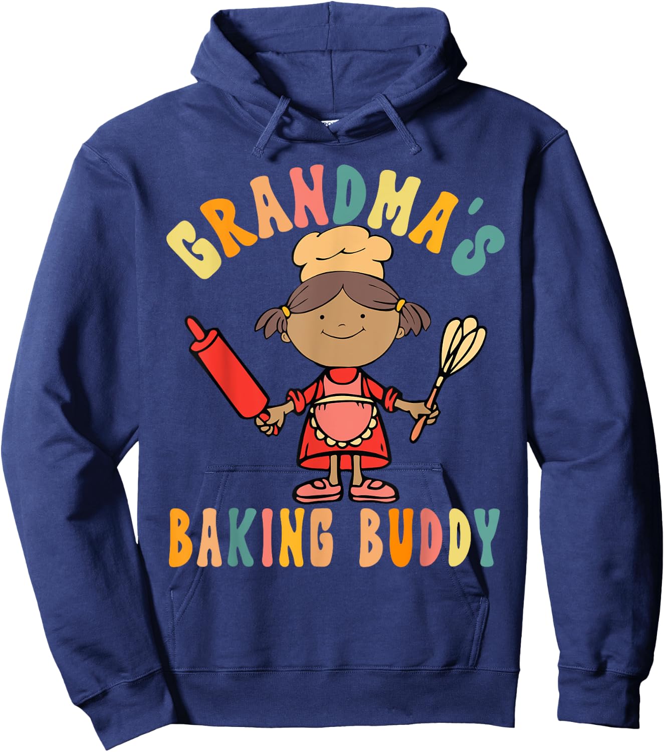 Groovy Grandma's Baking Buddy For Kids Girl Hoodie - Hoodie | Navy