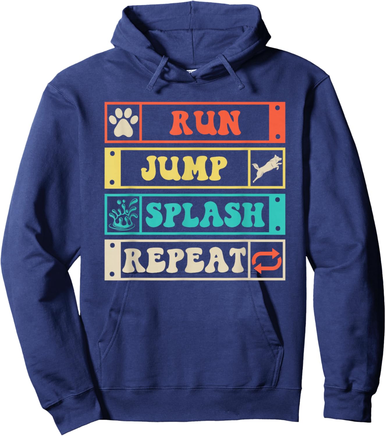 Dog Dock Jumping Dock Diving Dogs Hoodie - Hoodie | Navy