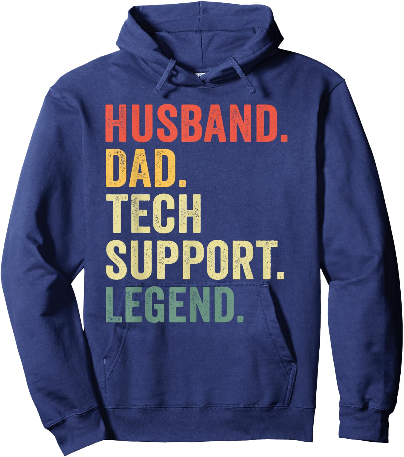 funny Husband Dad Tech Support Legend design For Dad Husband Hoodie - Hoodie | Navy