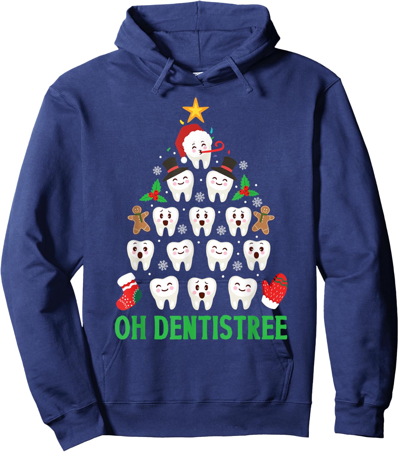 Christmas Dentist Shirt Oh Dentistree Funny Xmas Dental Hoodie - Hoodie | Navy
