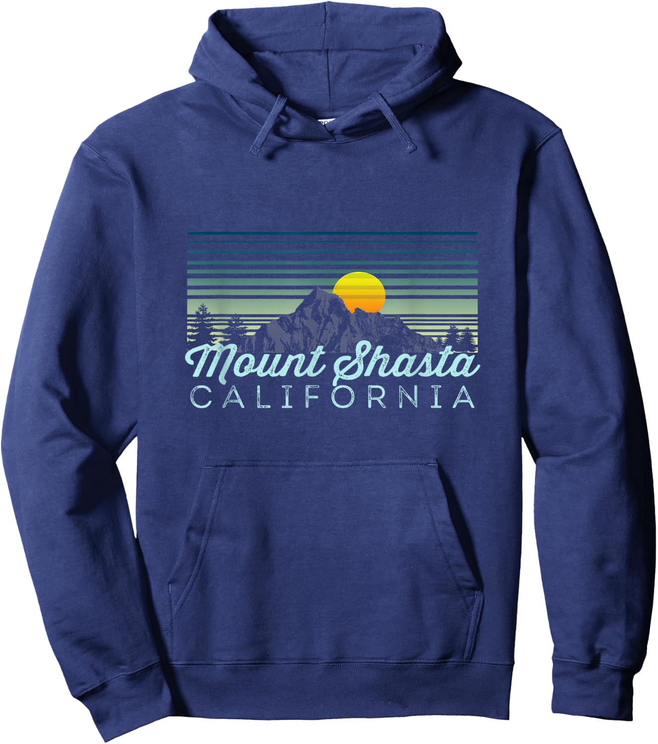 Mount Shasta Retro Clothes & Gear - Mount Shasta Souvenir Hoodie - Hoodie | Navy