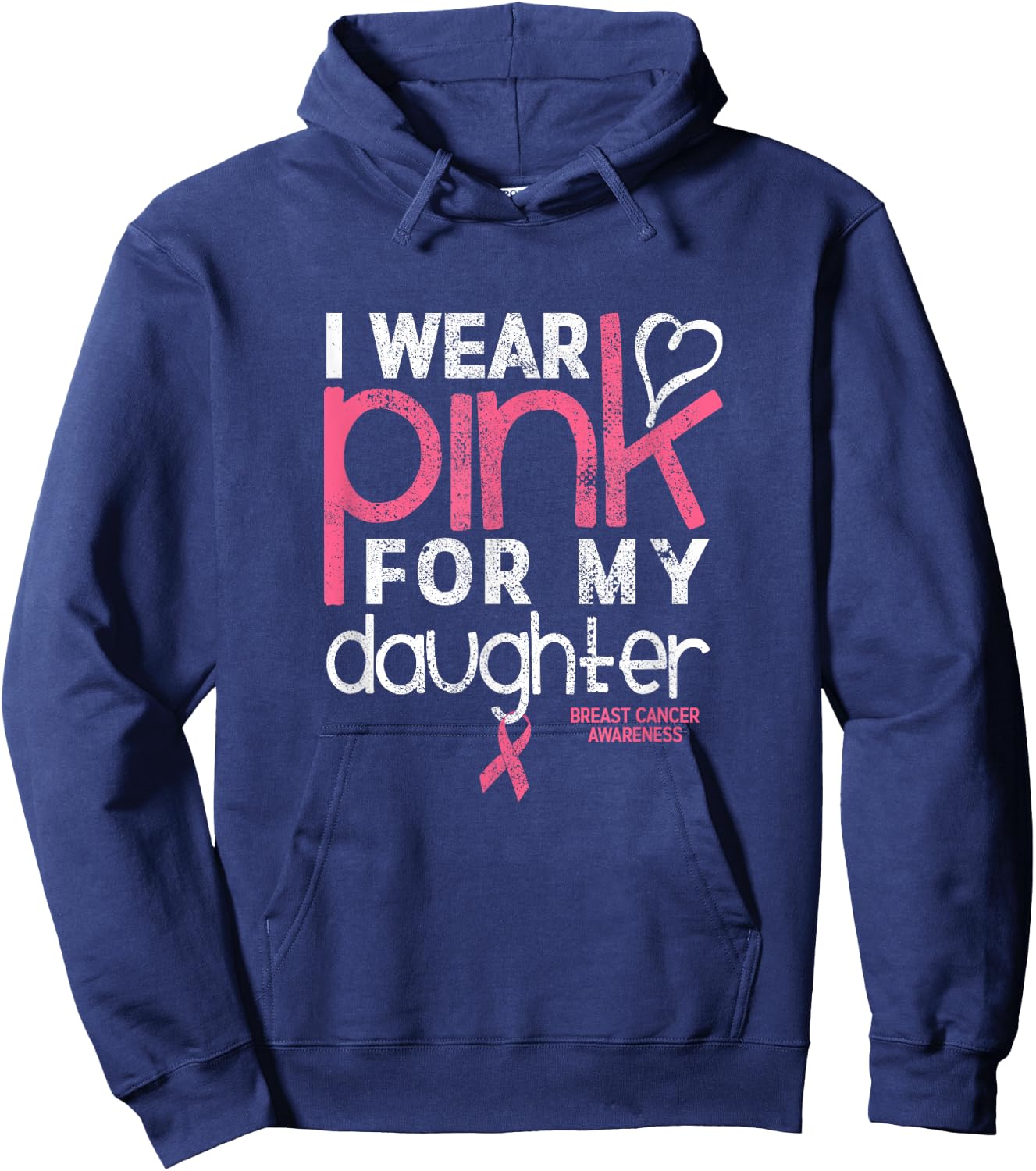 Your fight is my fight breast cancer awareness Hoodie - Hoodie | Navy