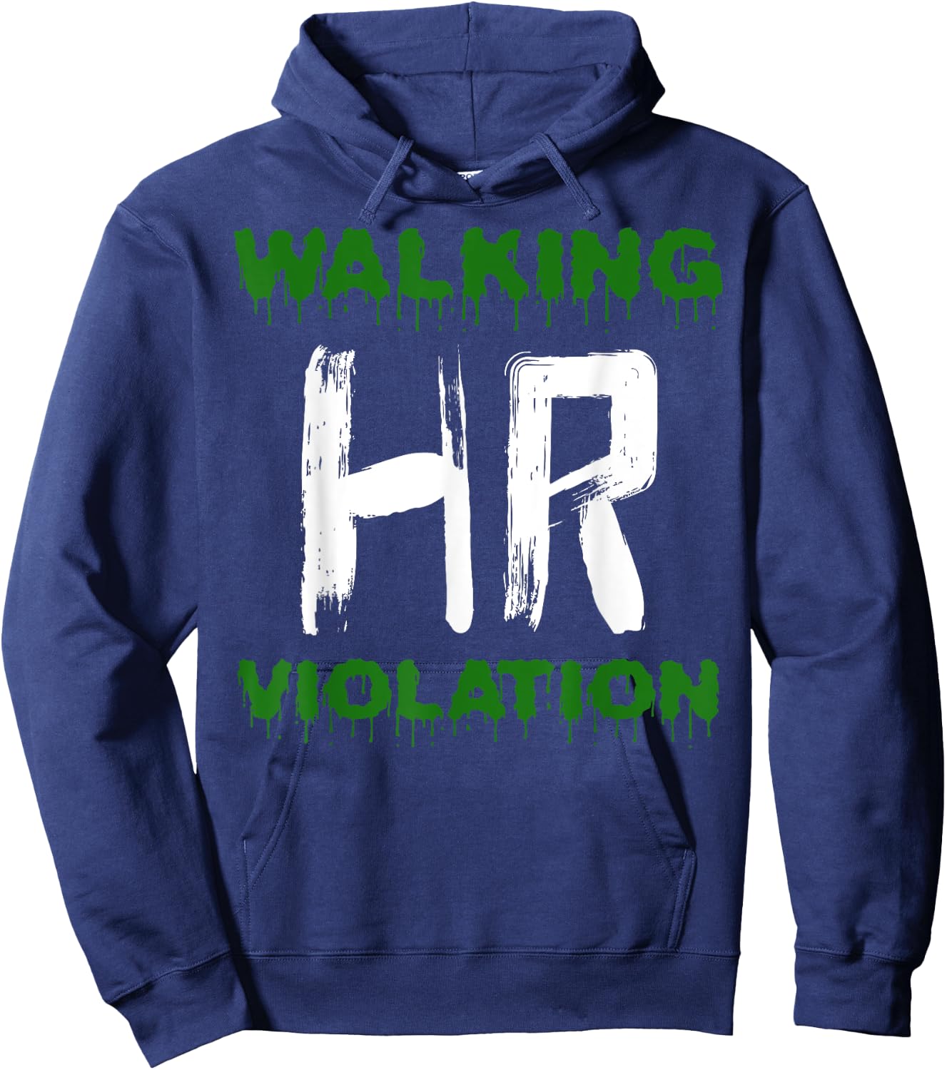 Walking HR Violation Nightmare Funny Office Halloween Outfit Hoodie - Hoodie | Navy