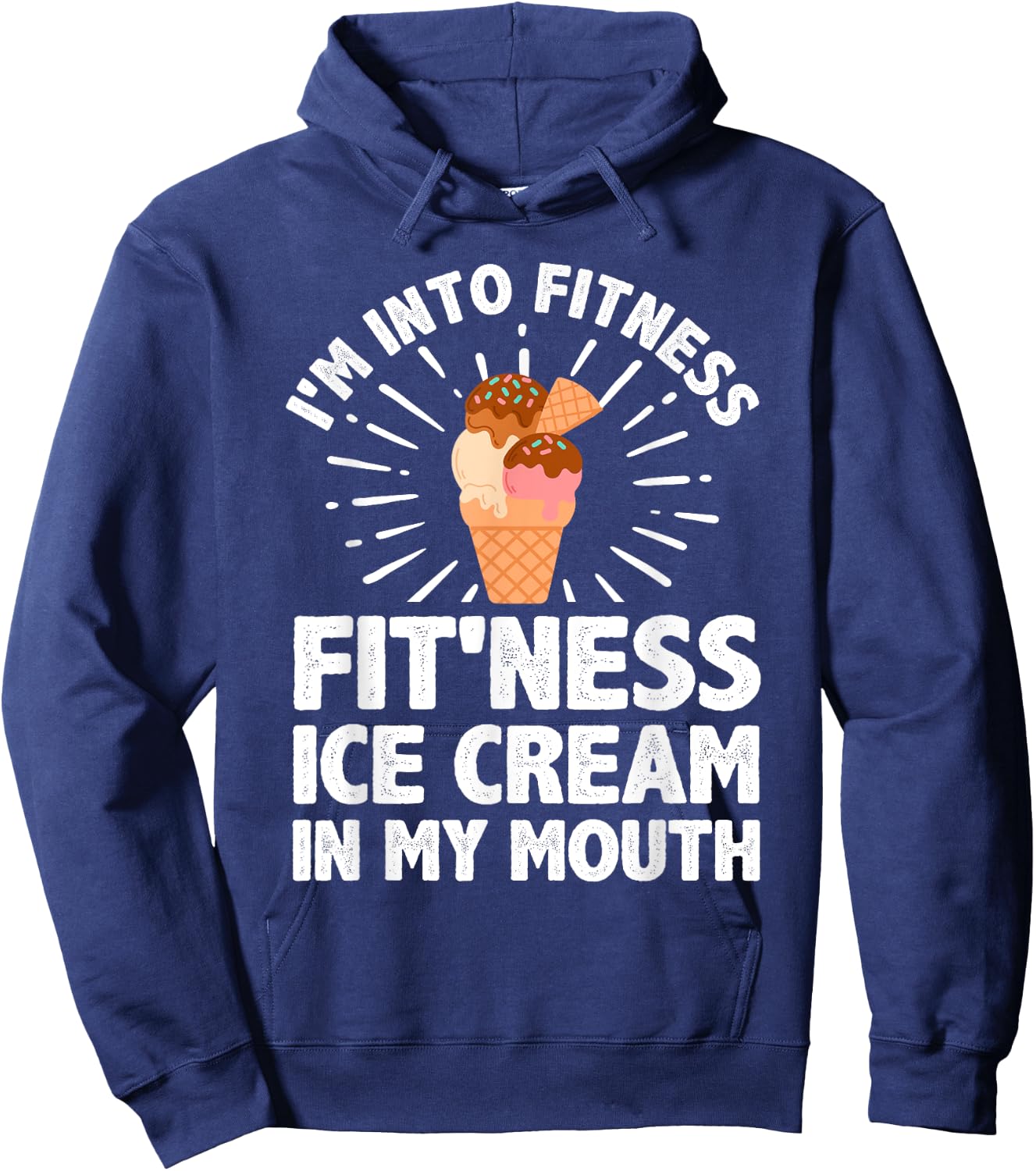Cool Ice Cream Women Ice Cream Cone Lover Dessert Hoodie - Hoodie | Navy