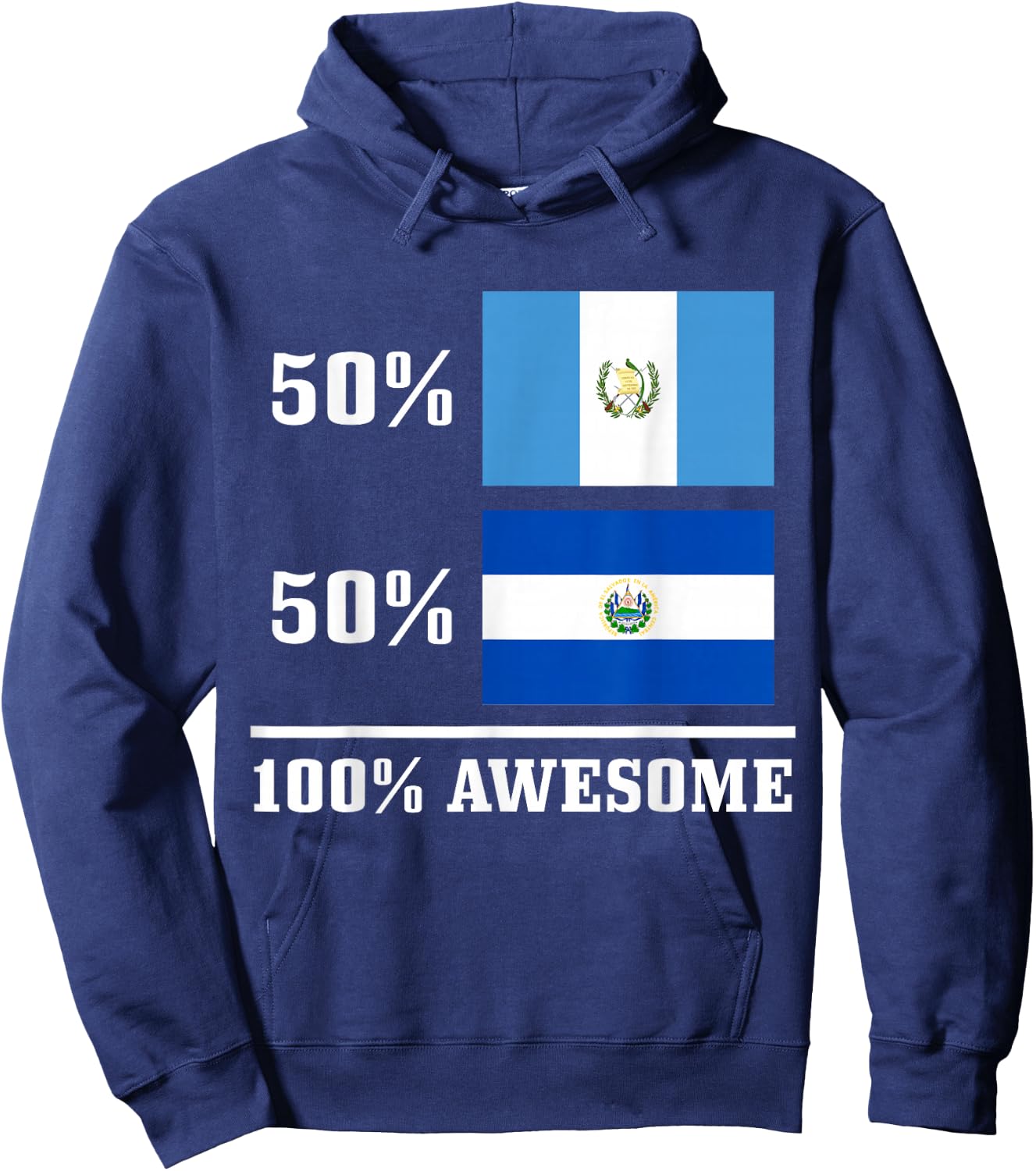 Guatemala El Salvador Salvadorian Guatemalan Flag Pride Hoodie - Hoodie | Navy